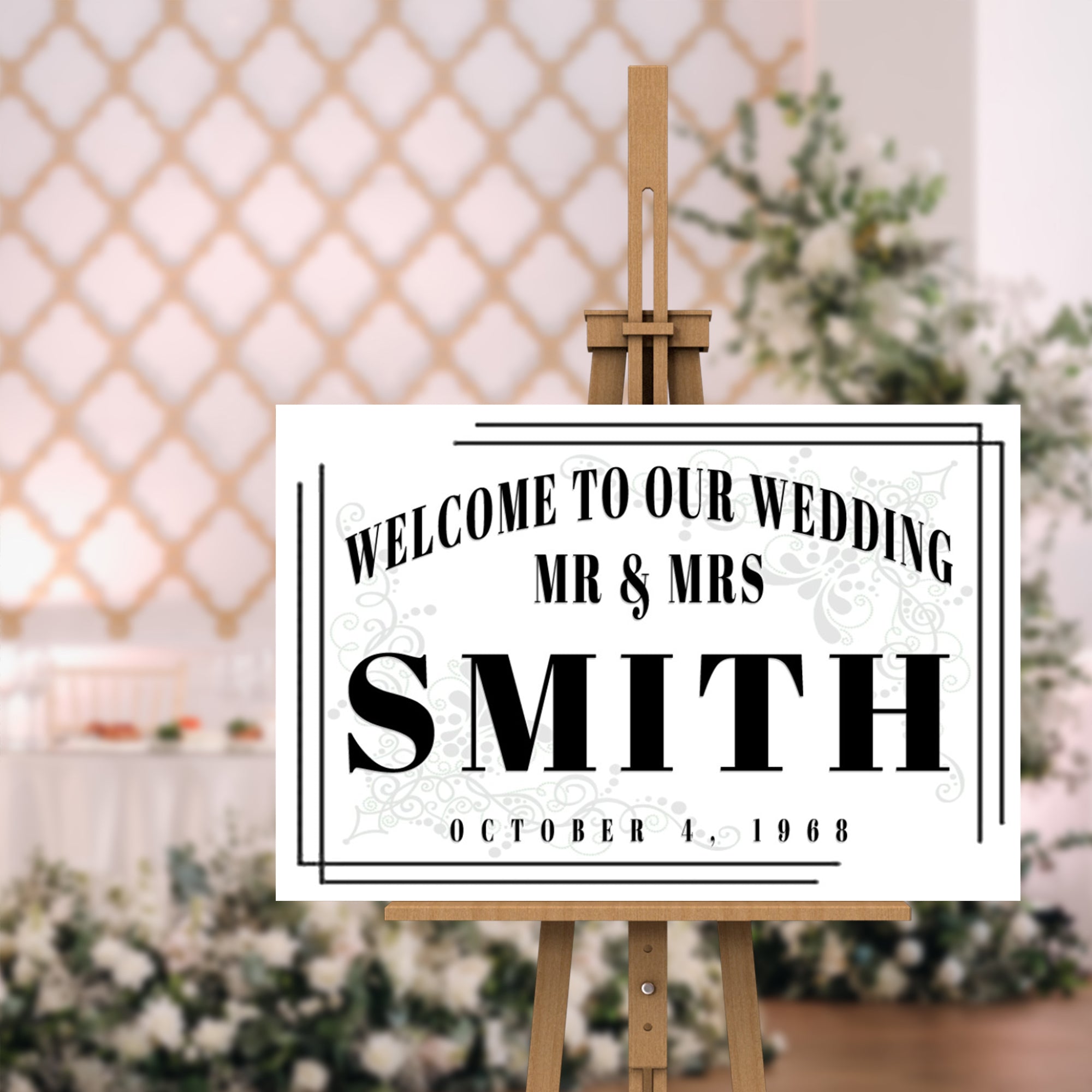 Welcome To Our Wedding Sign III on sale at MyriadMart