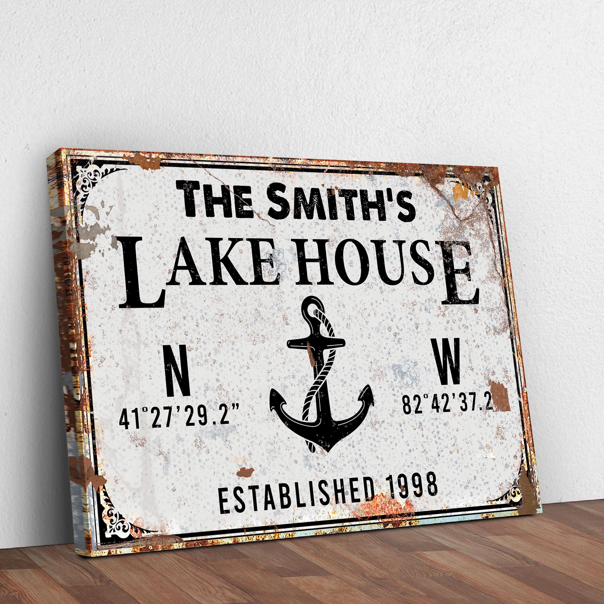 Family Lake House Anchor Sign on sale at MyriadMart