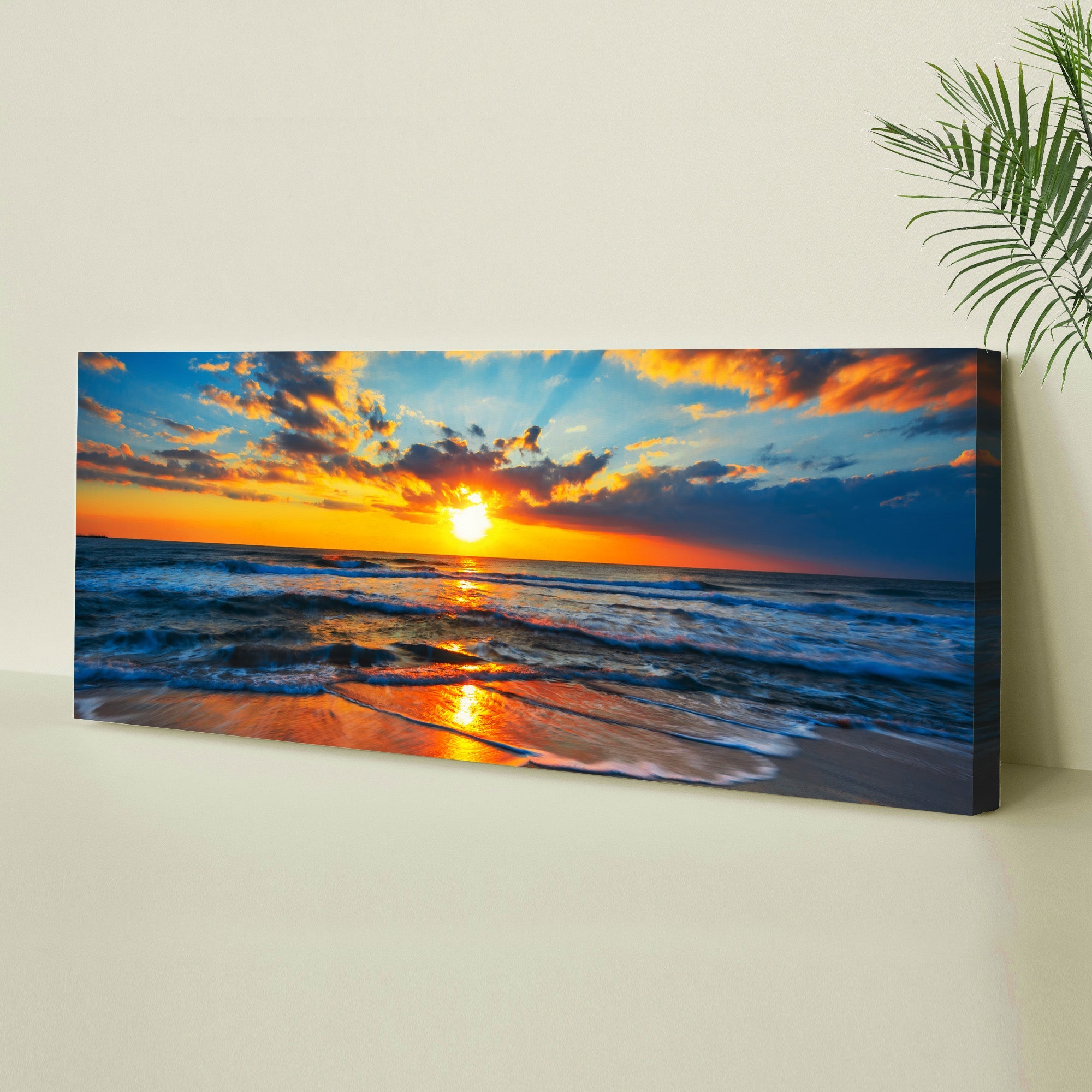 Sunrise On Atlantic Ocean Canvas Wall Art II on sale at MyriadMart