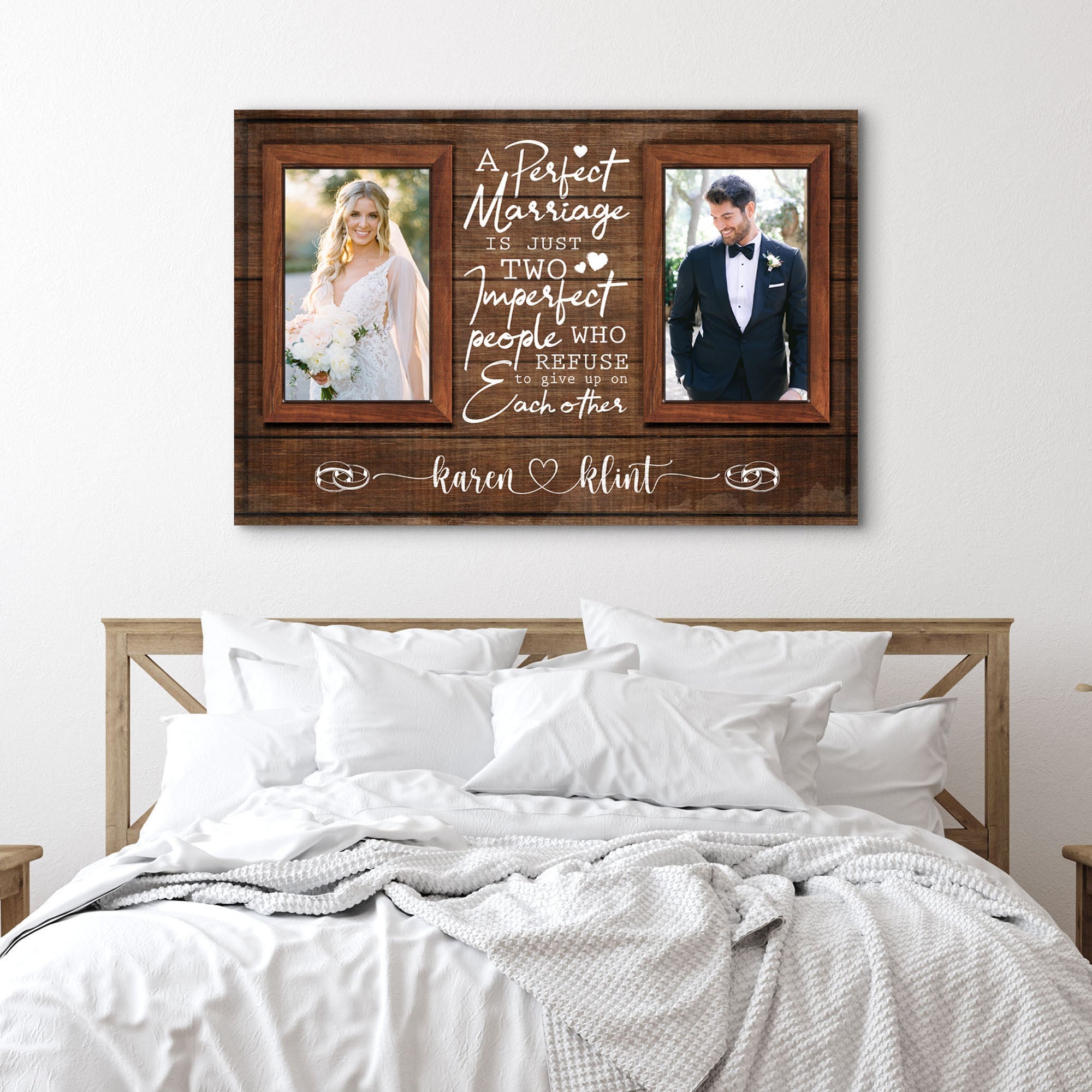 A Perfect Marriage Is Just Two Imperfect People Sign on sale at MyriadMart
