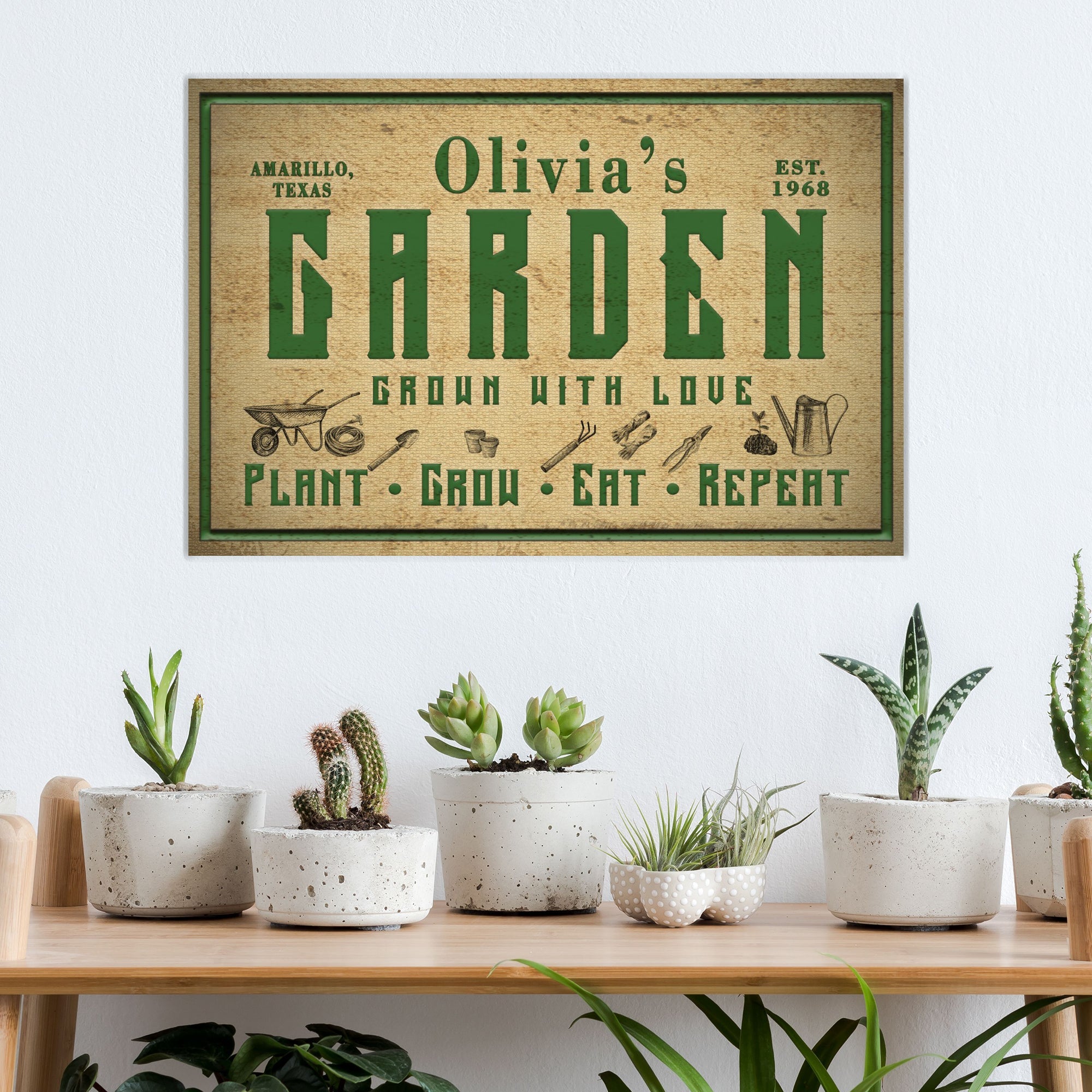 Plant, Grow, Eat, Repeat Garden Sign on sale at MyriadMart
