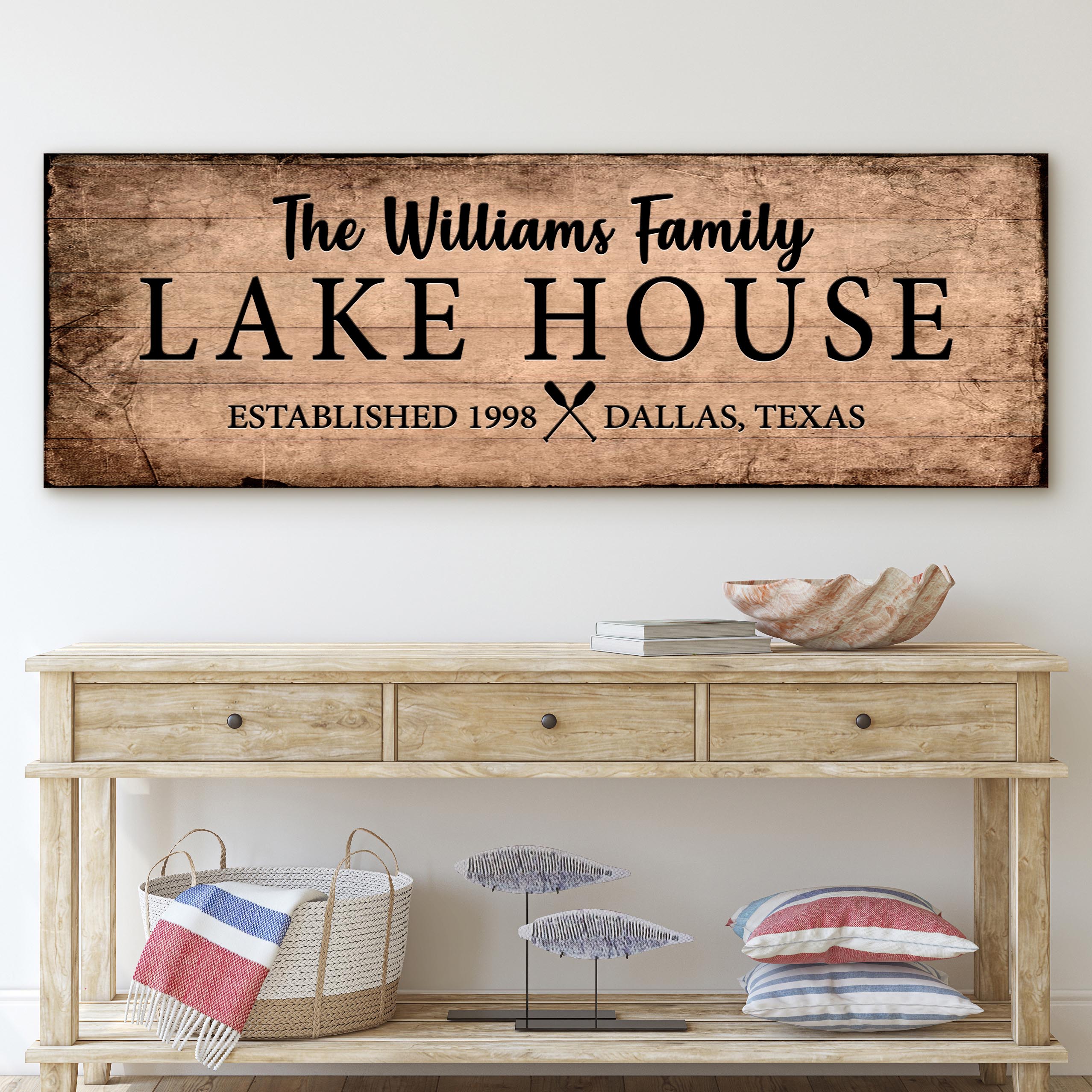 Family Lake House Sign VI on sale at MyriadMart