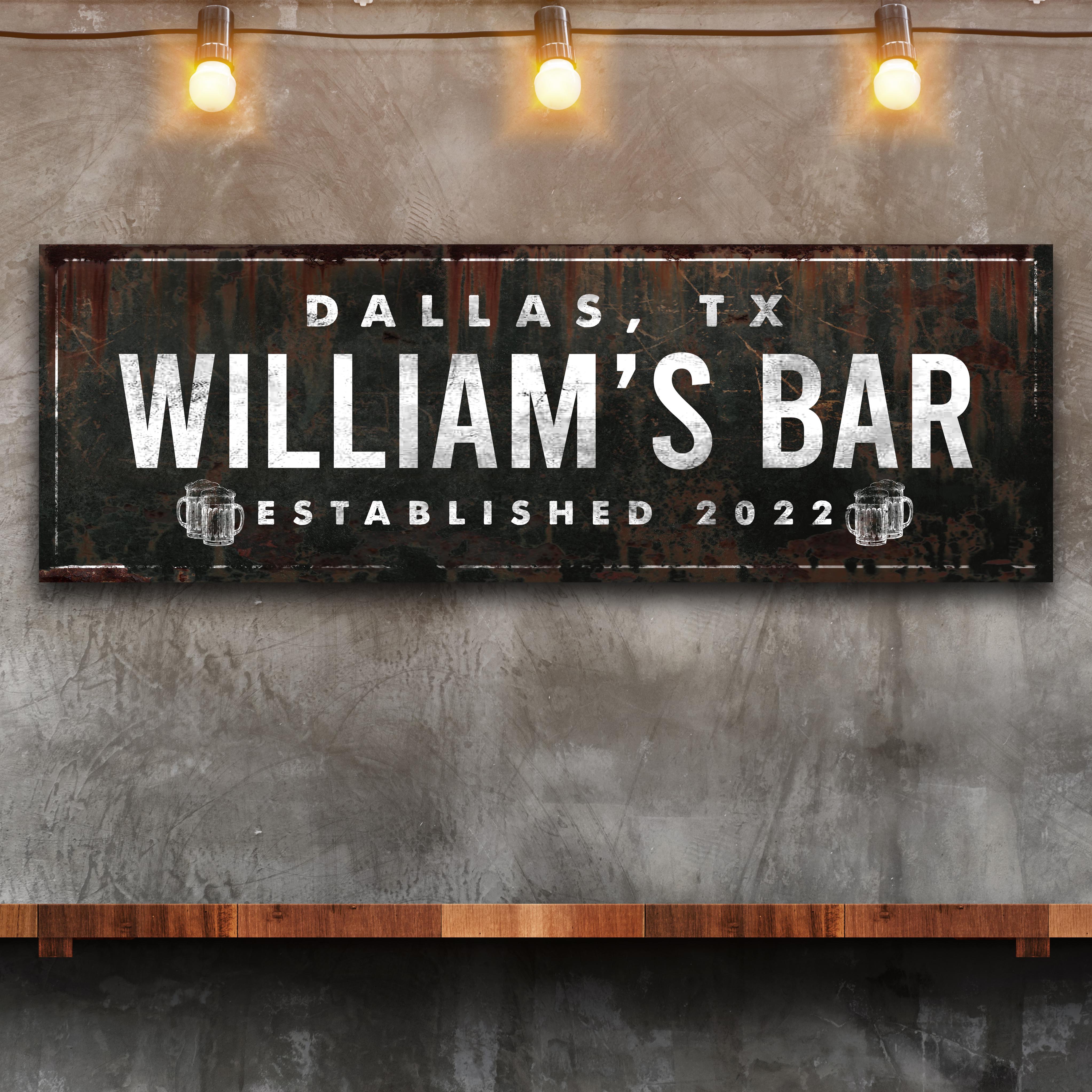 Rustic Bar Sign on sale at MyriadMart