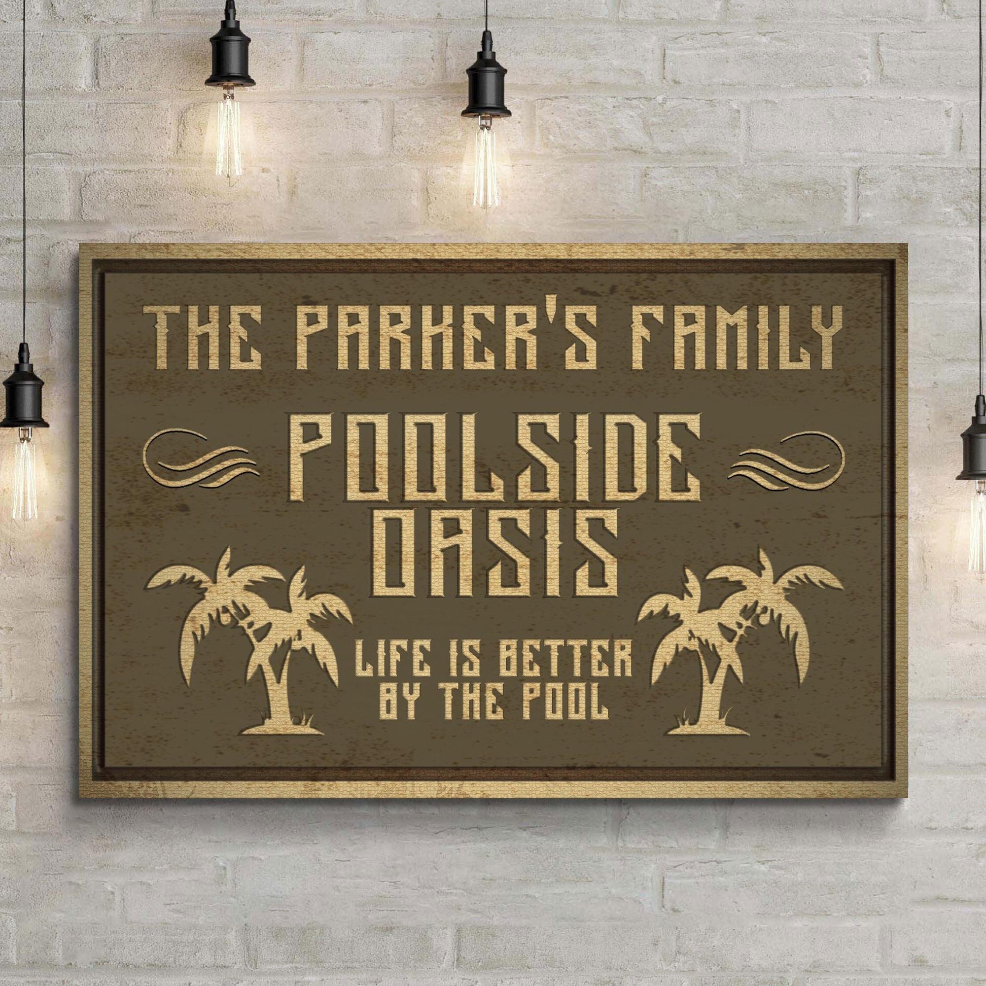 Family Swimming Pool Oasis Sign on sale at MyriadMart