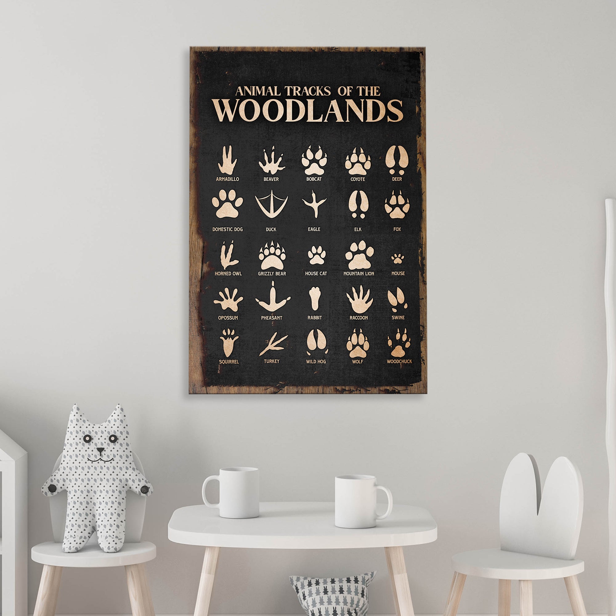 Animal Tracks Of The Woodlands Sign II on sale at MyriadMart