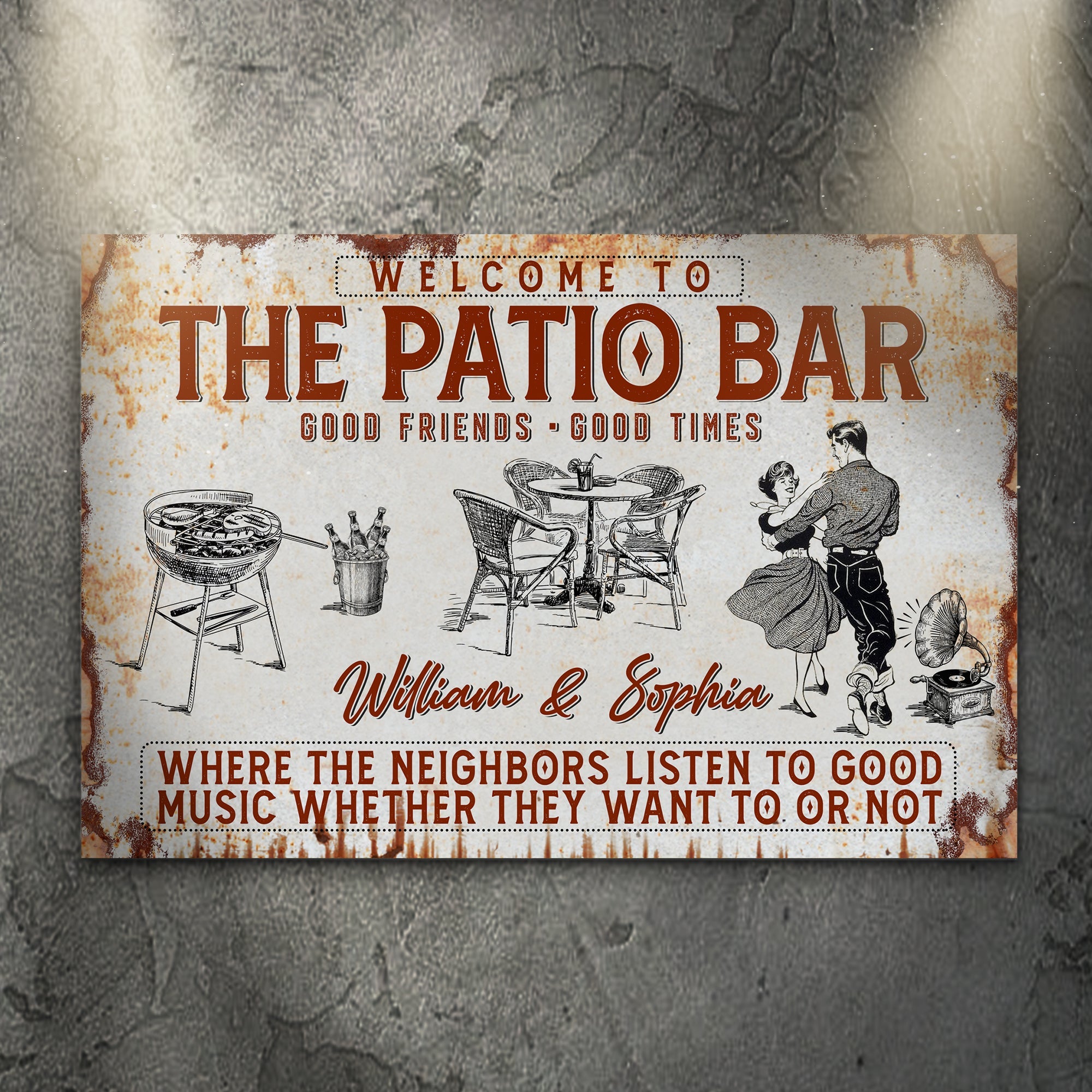 Welcome To The Patio Bar Sign II on sale at MyriadMart