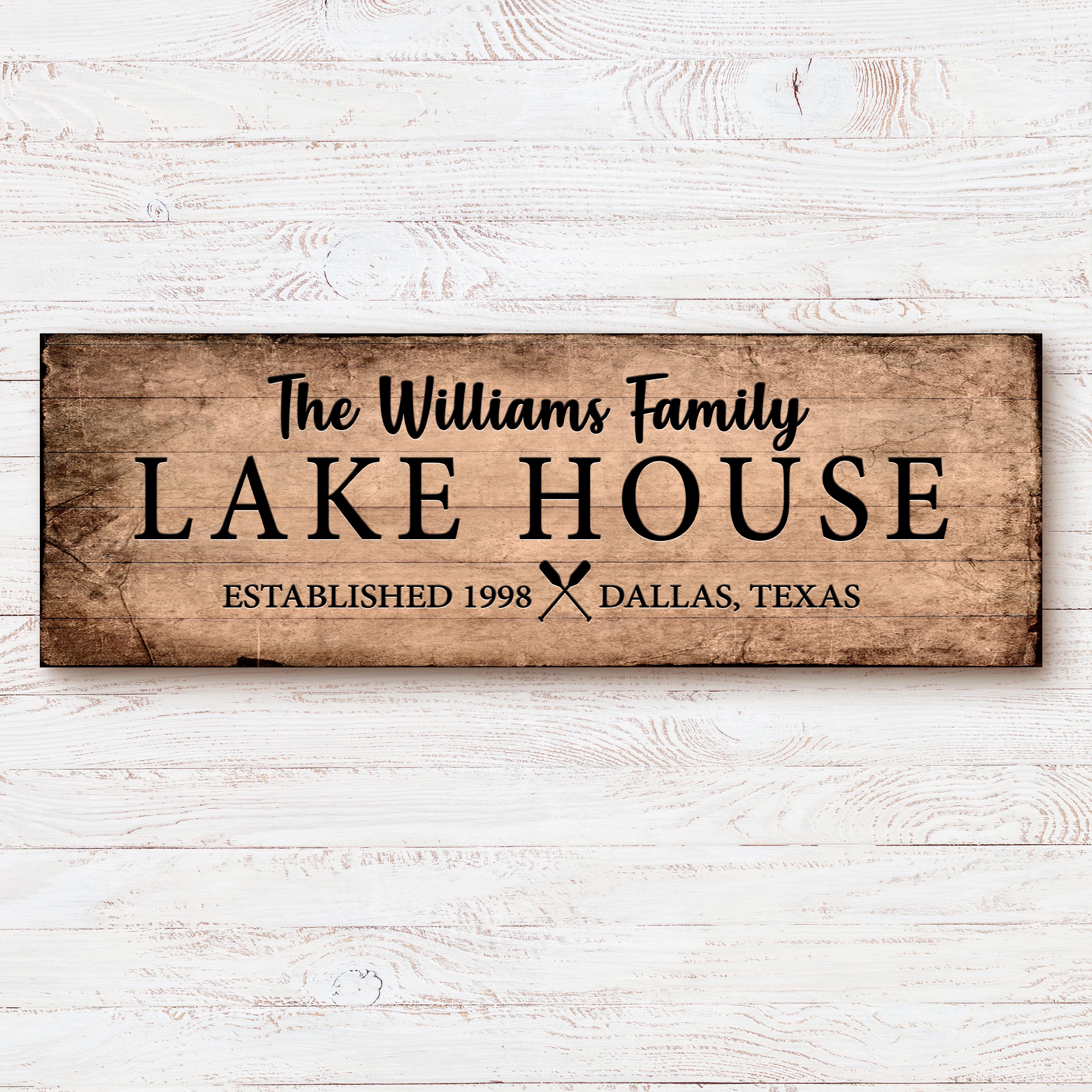 Family Lake House Sign VI on sale at MyriadMart