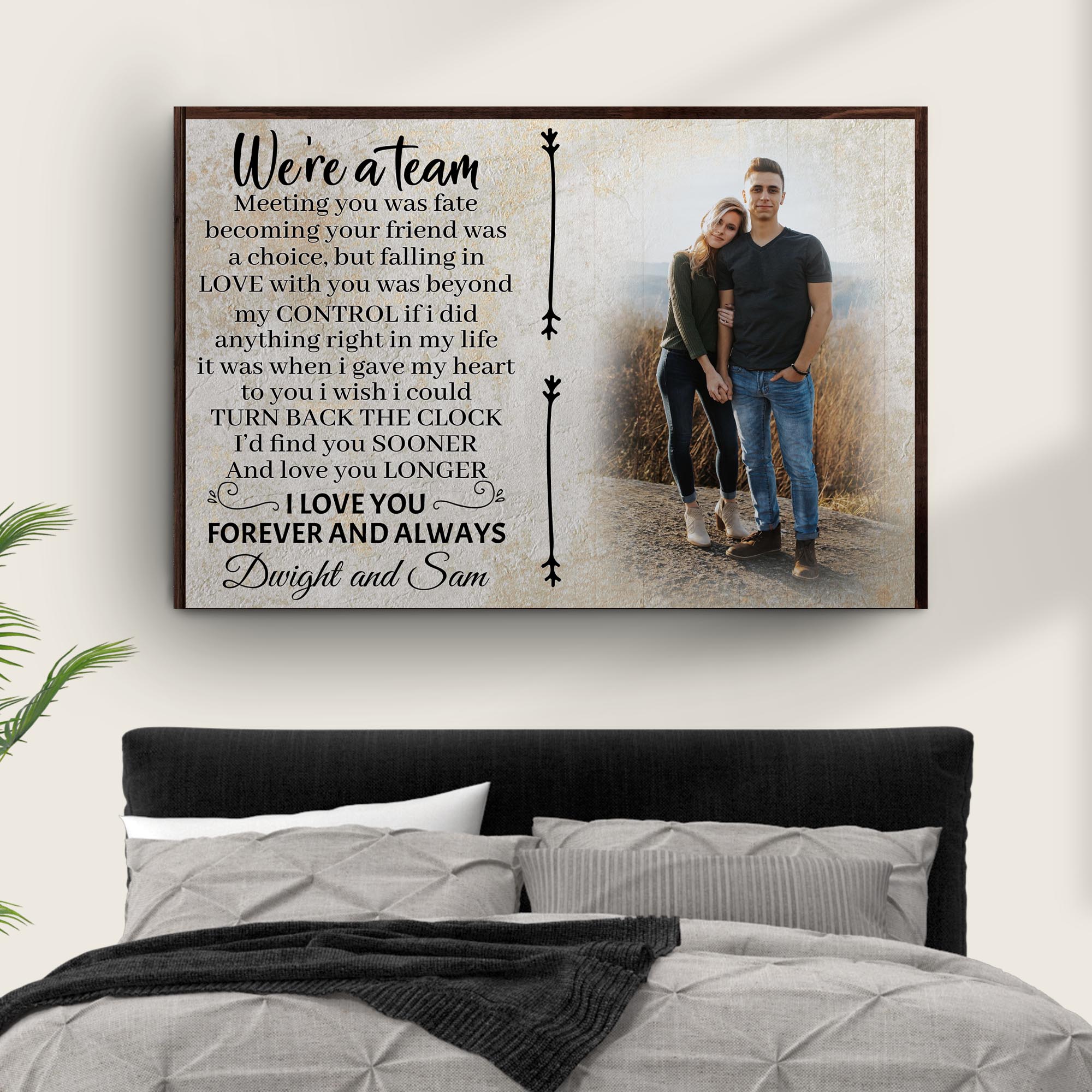 We're A Team Couple Sign V on sale at MyriadMart