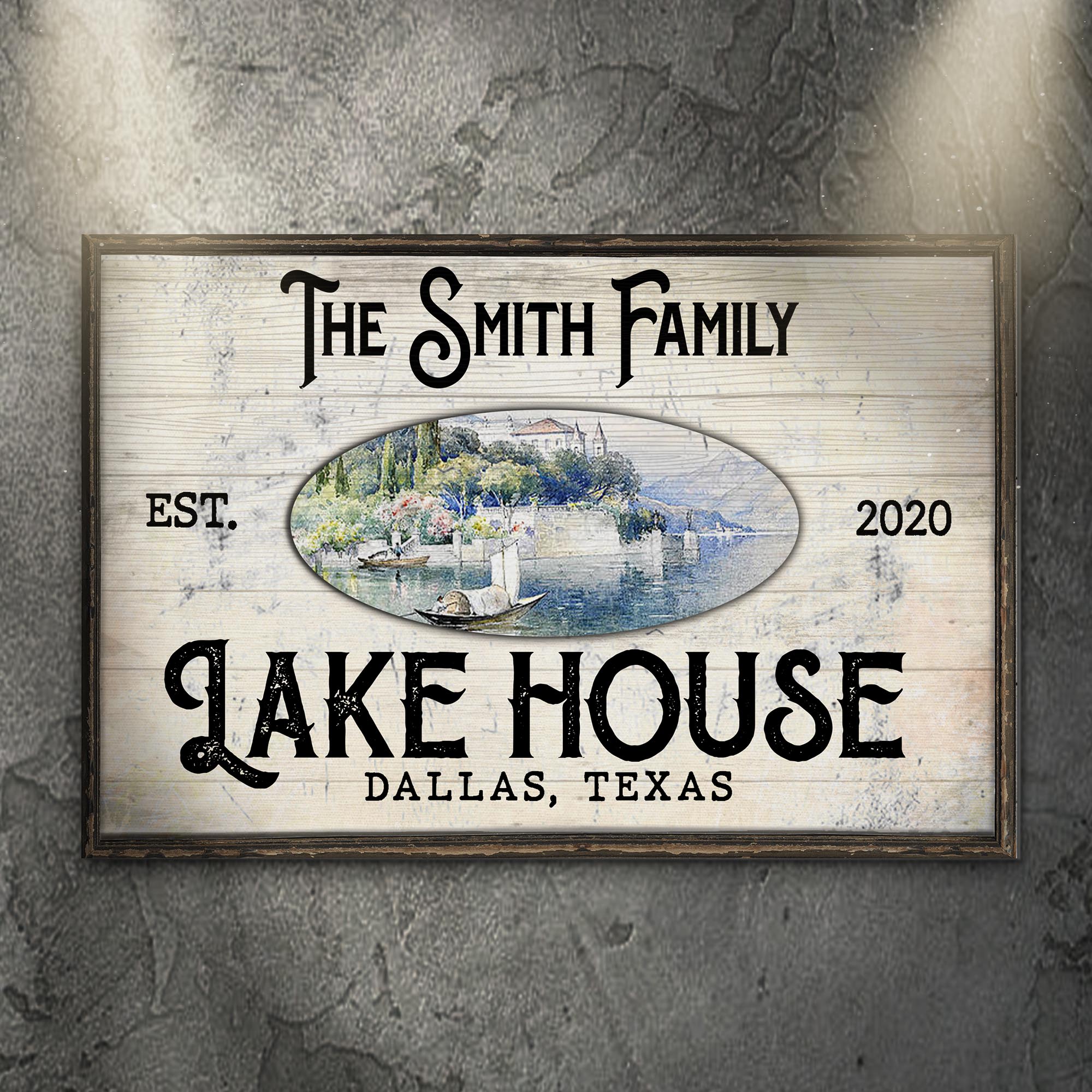 Family Lake House View Sign on sale at MyriadMart