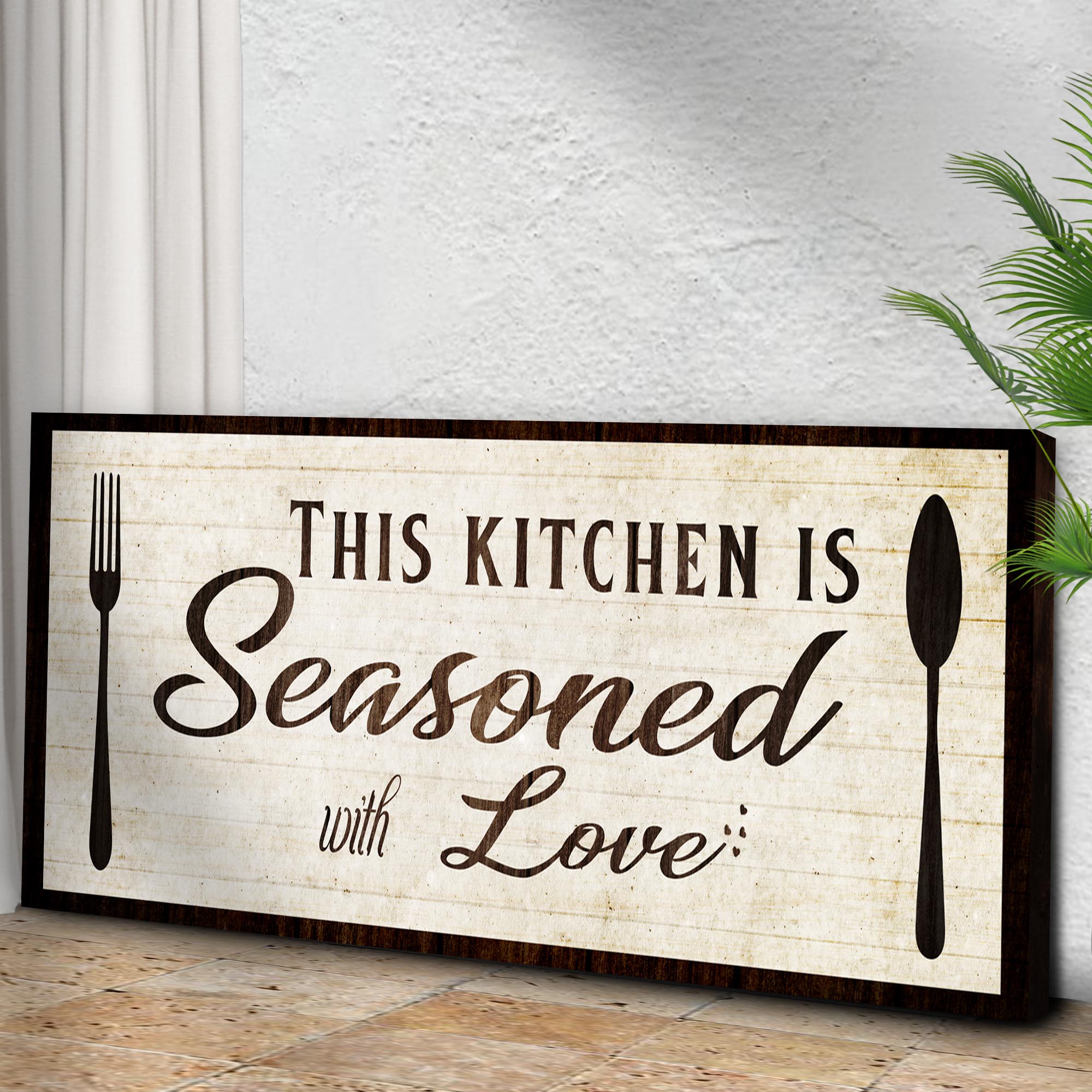 Kitchen Seasoned With Love Sign lll on sale at MyriadMart