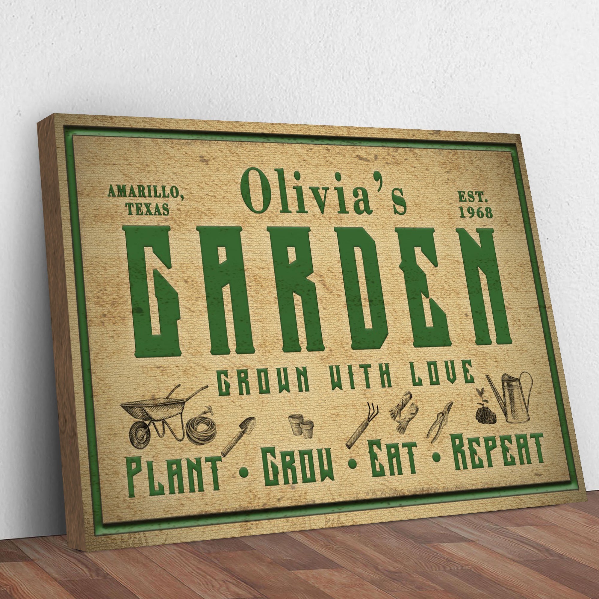 Plant, Grow, Eat, Repeat Garden Sign on sale at MyriadMart