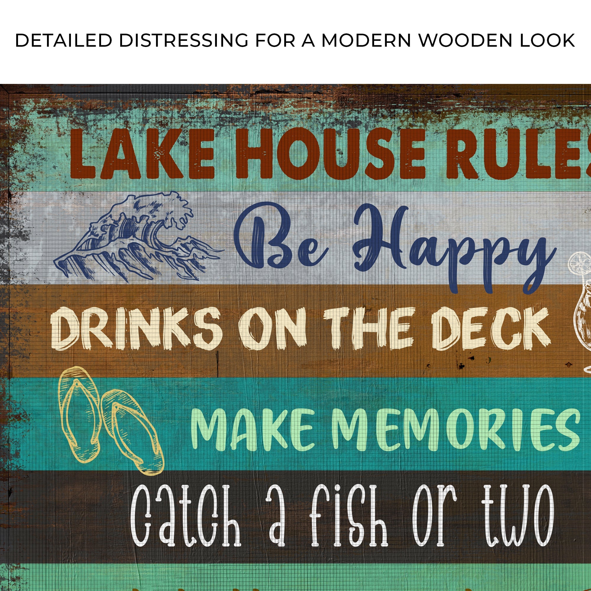 Lake House Rules Sign III on sale at MyriadMart