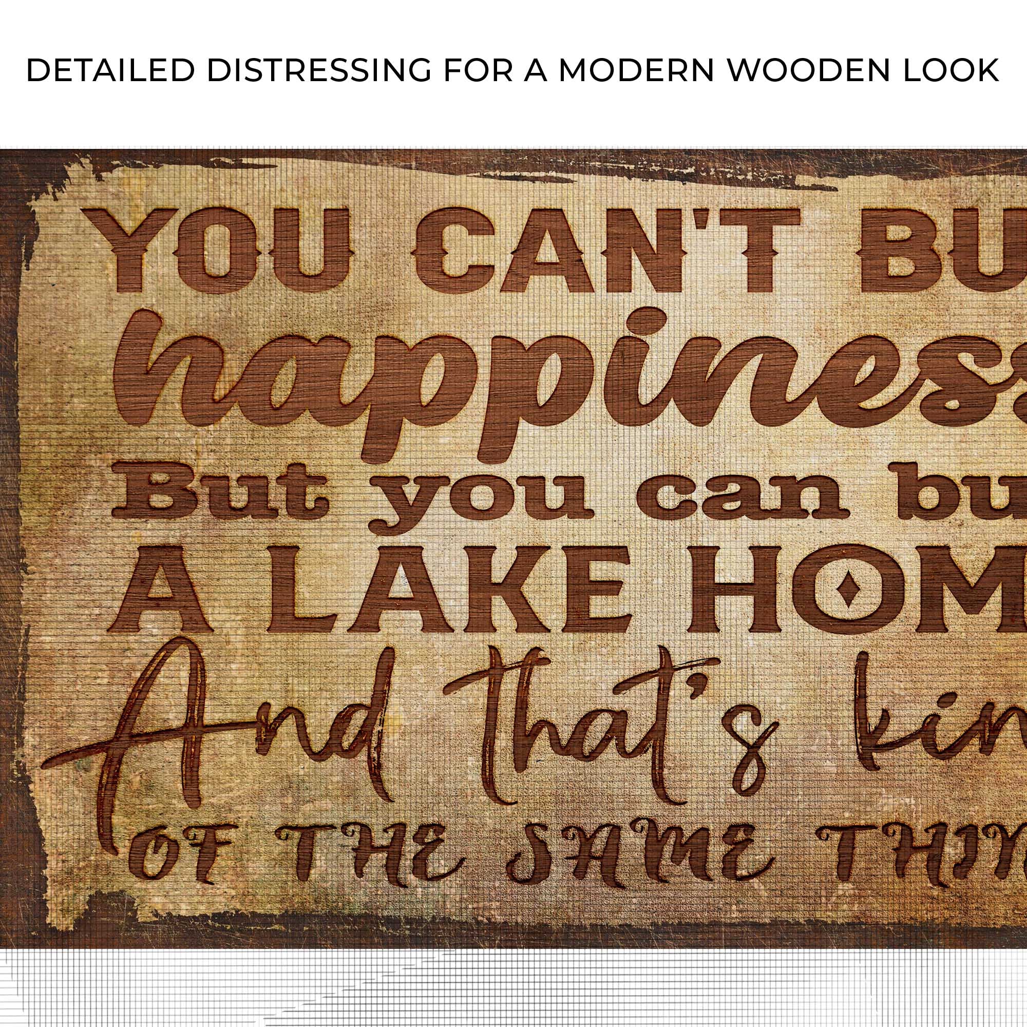You Can't Buy Happiness But You Can Buy A Lake Home Sign on sale at MyriadMart