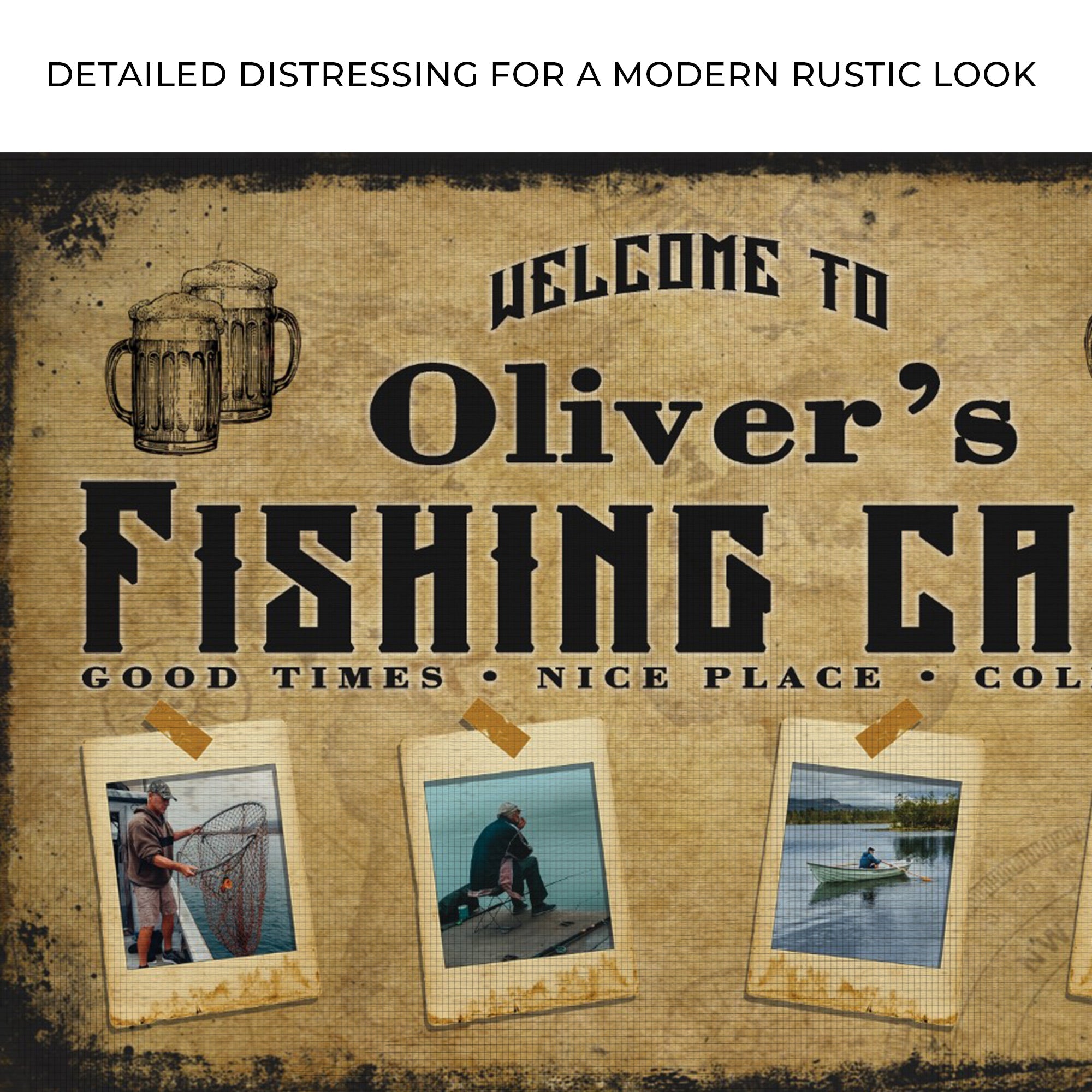 Welcome Fishing Cave Sign on sale at MyriadMart