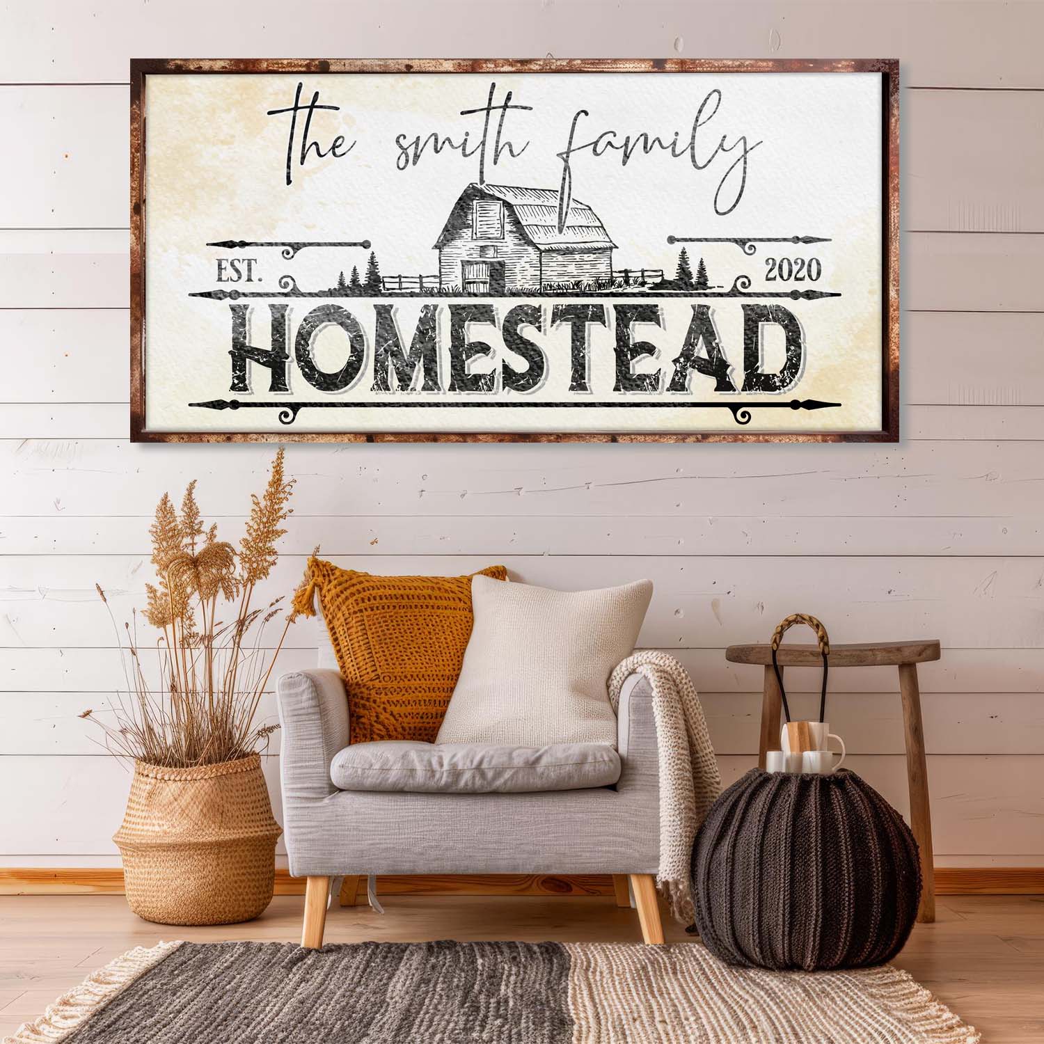 Family Vintage Rust Homestead Sign on sale at MyriadMart