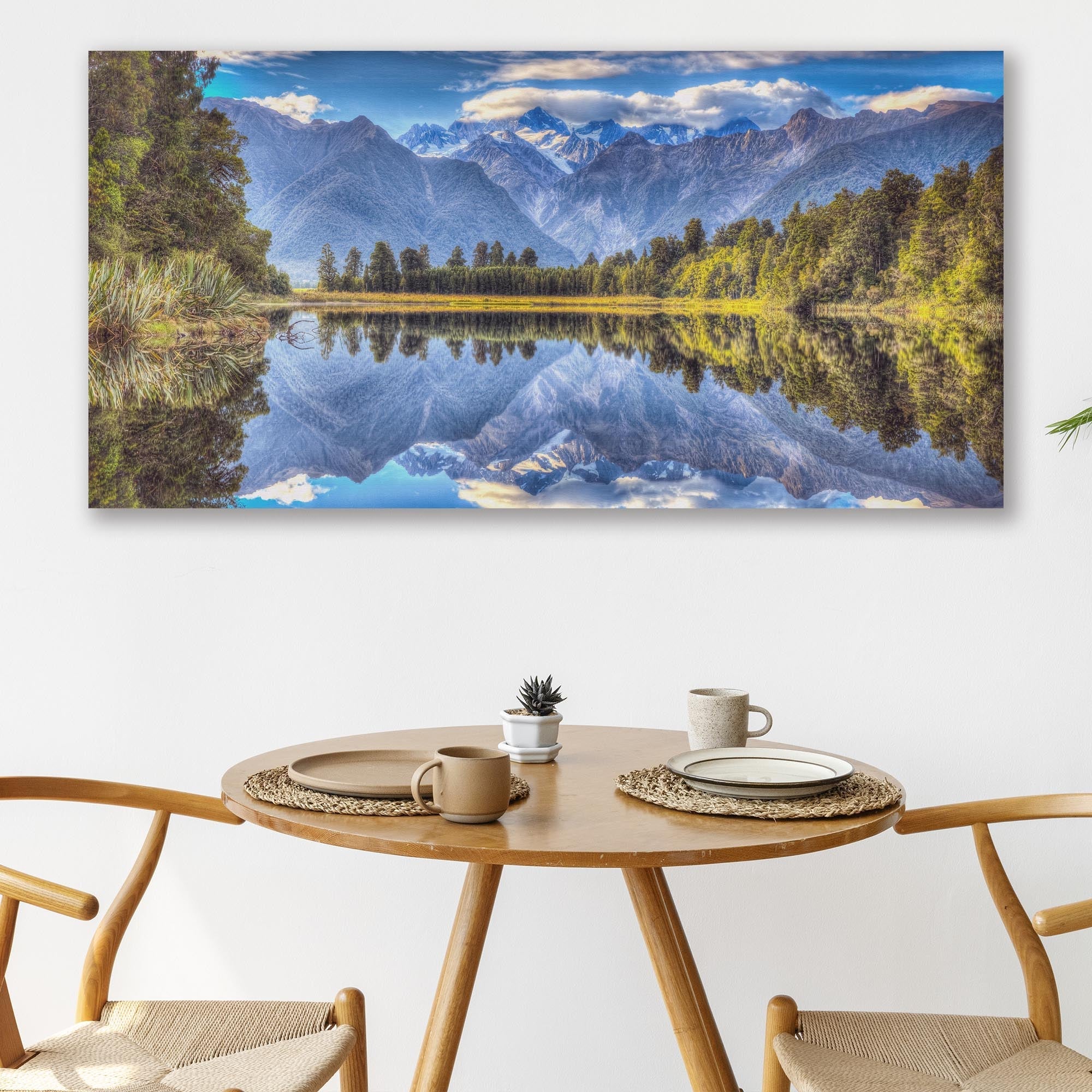 "Mirror Lake", Lake Matheson Canvas Wall Art on sale at MyriadMart