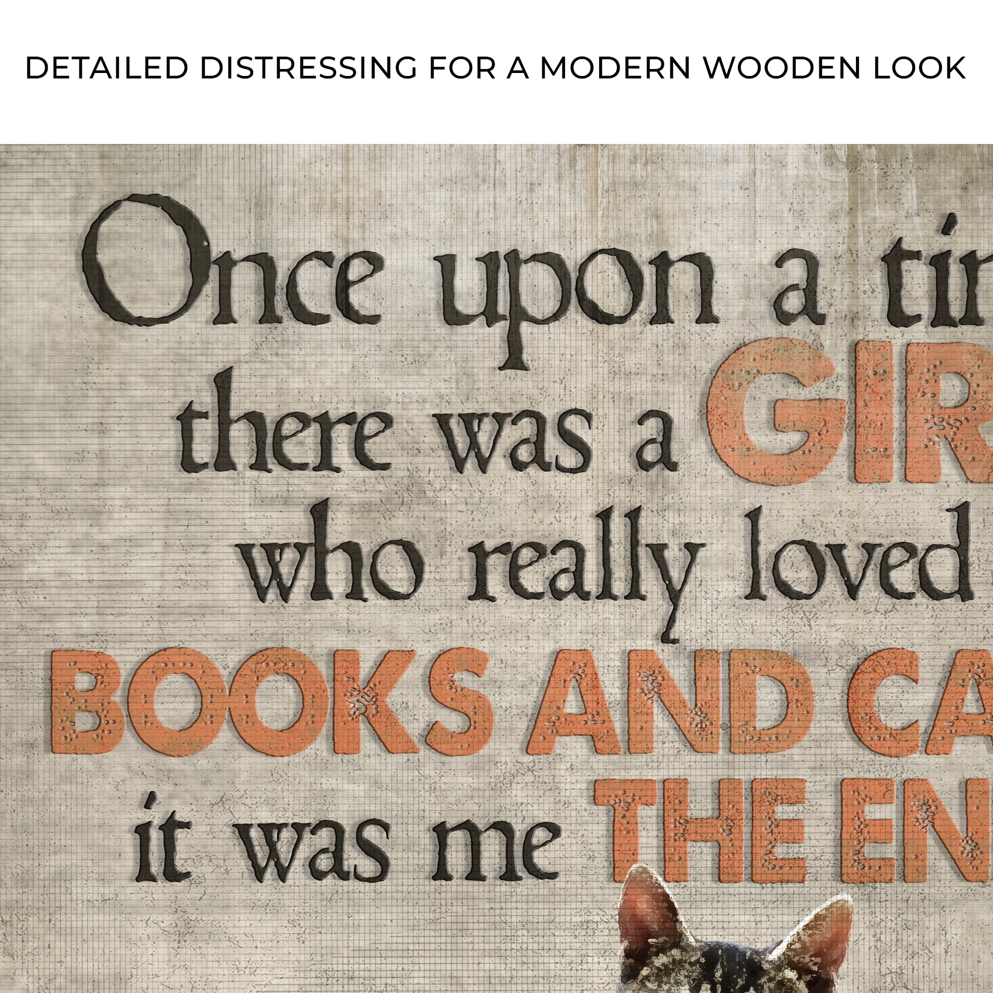 Once Upon A Time There Was A Girl Who Really Loved Books And Cats Sign on sale at MyriadMart