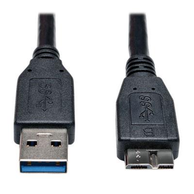 USB 3.0 SuperSpeed Device Cable A to Micro-B M/M Black 1' 1ft