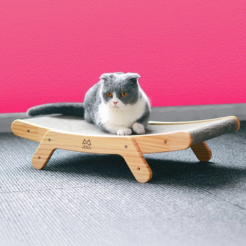 Wood Anti Cat Scratcher Board Bed 3 In 1 Pad Vertical Pet Cat Toys Grinding Nail Scraper Mat