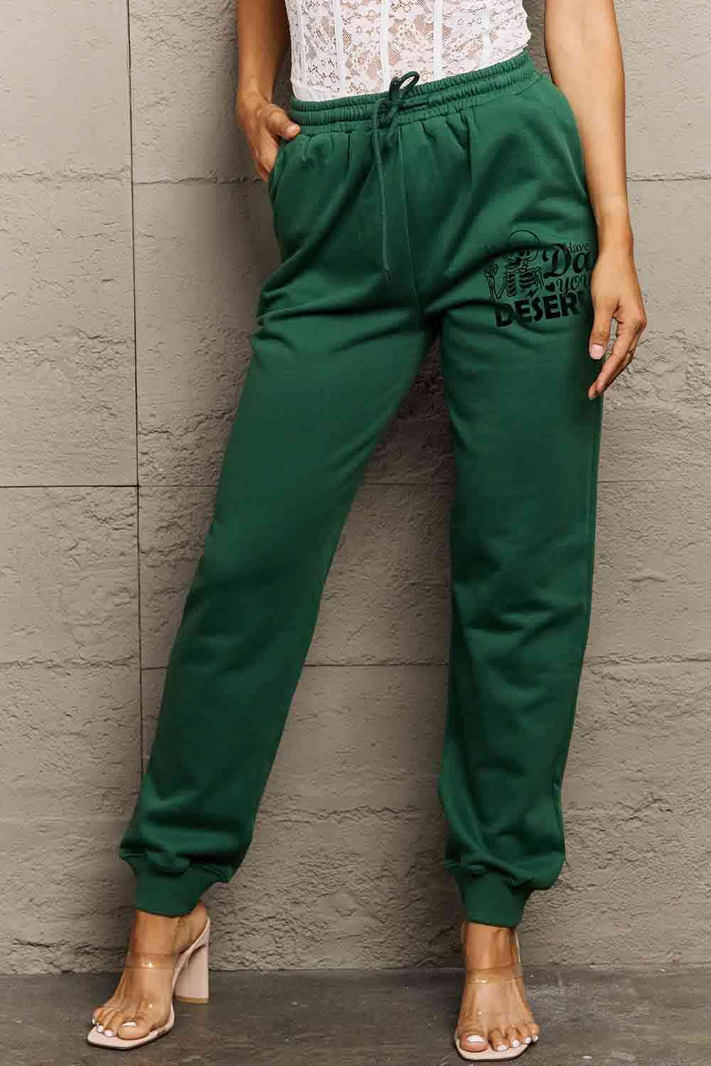 Simply Love Full Size HAVE THE DAY YOU DESERVE Graphic Sweatpants, MyriadMart