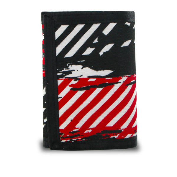 Trifold Splatter and Stripes Canvas Wallet - MyriadMart