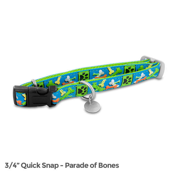 PetSafe Bark Avenue Quick Snap Collar (Medium, Parade of Bones) - MyriadMart