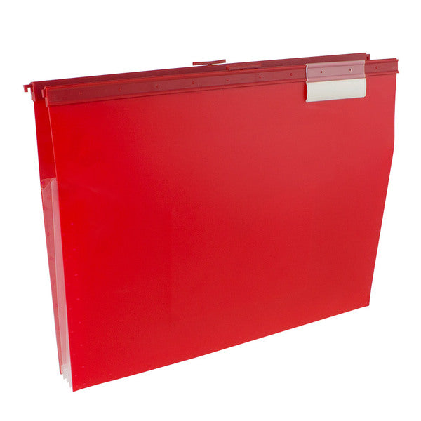 Wilson Jones Slide-Bar File Jacket with CD Holder, Red