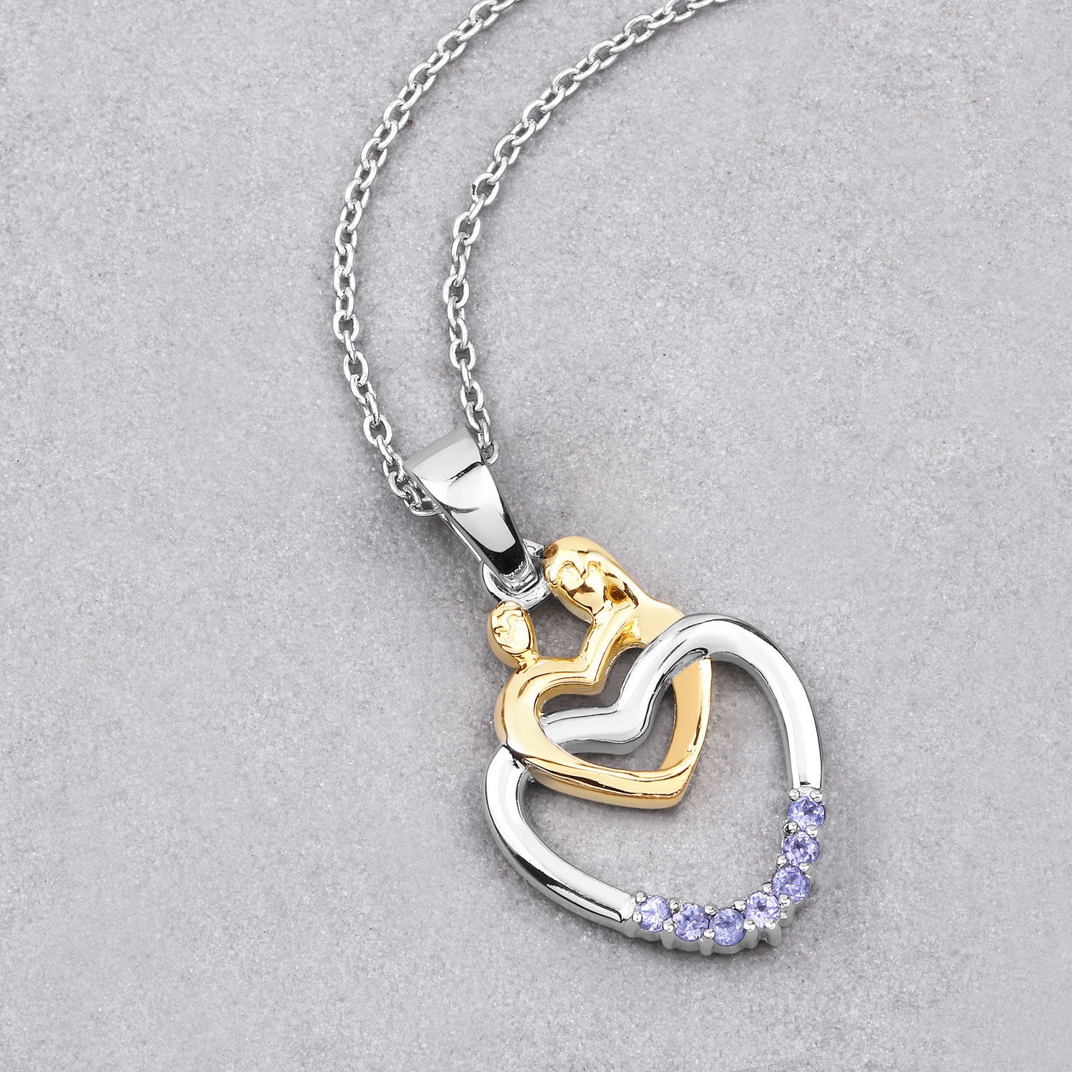 0.14 Carat Genuine Tanzanite .925 Sterling Silver Pendant on sale at MyriadMart