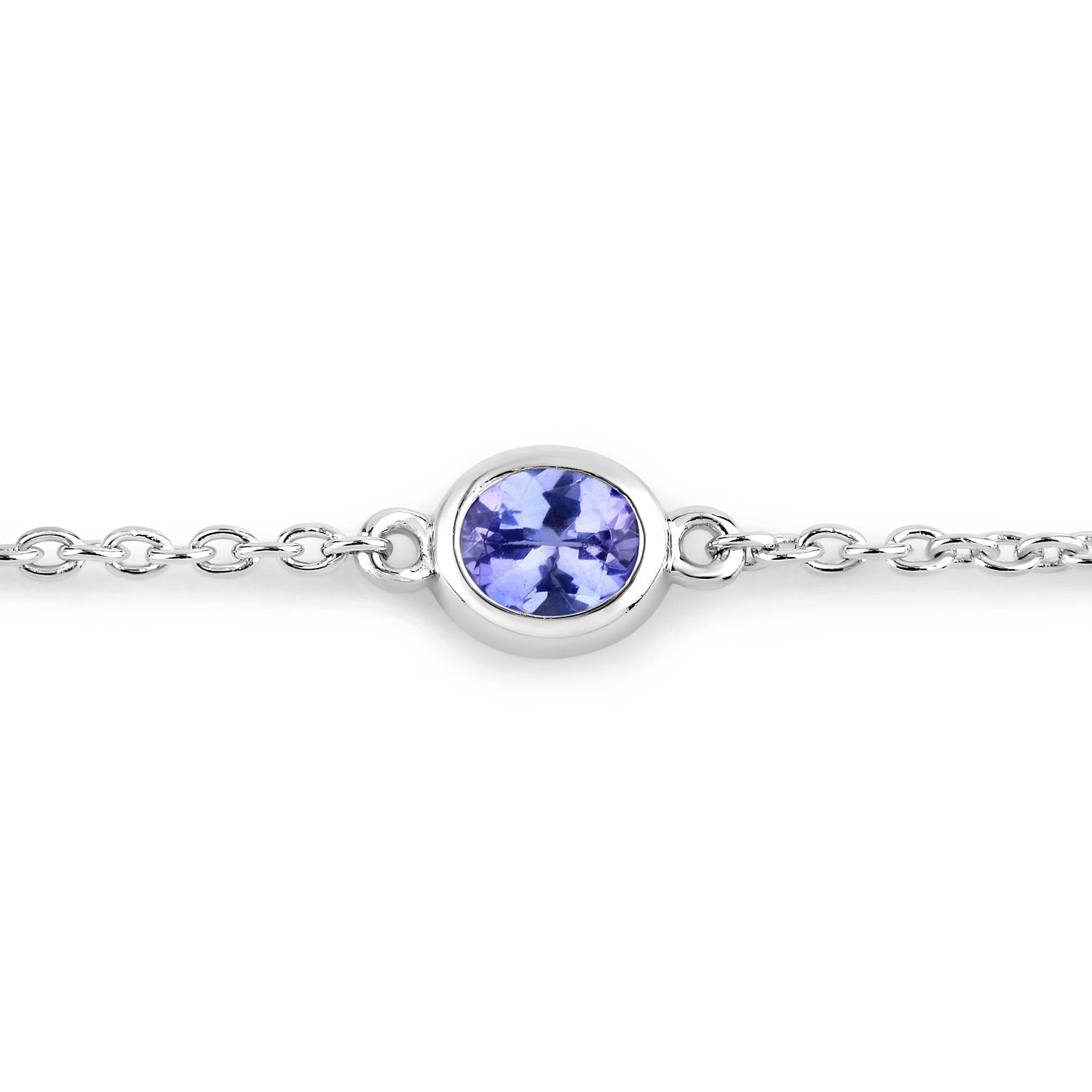 1.65 Carat Genuine Tanzanite .925 Sterling Silver Bracelet on sale at MyriadMart