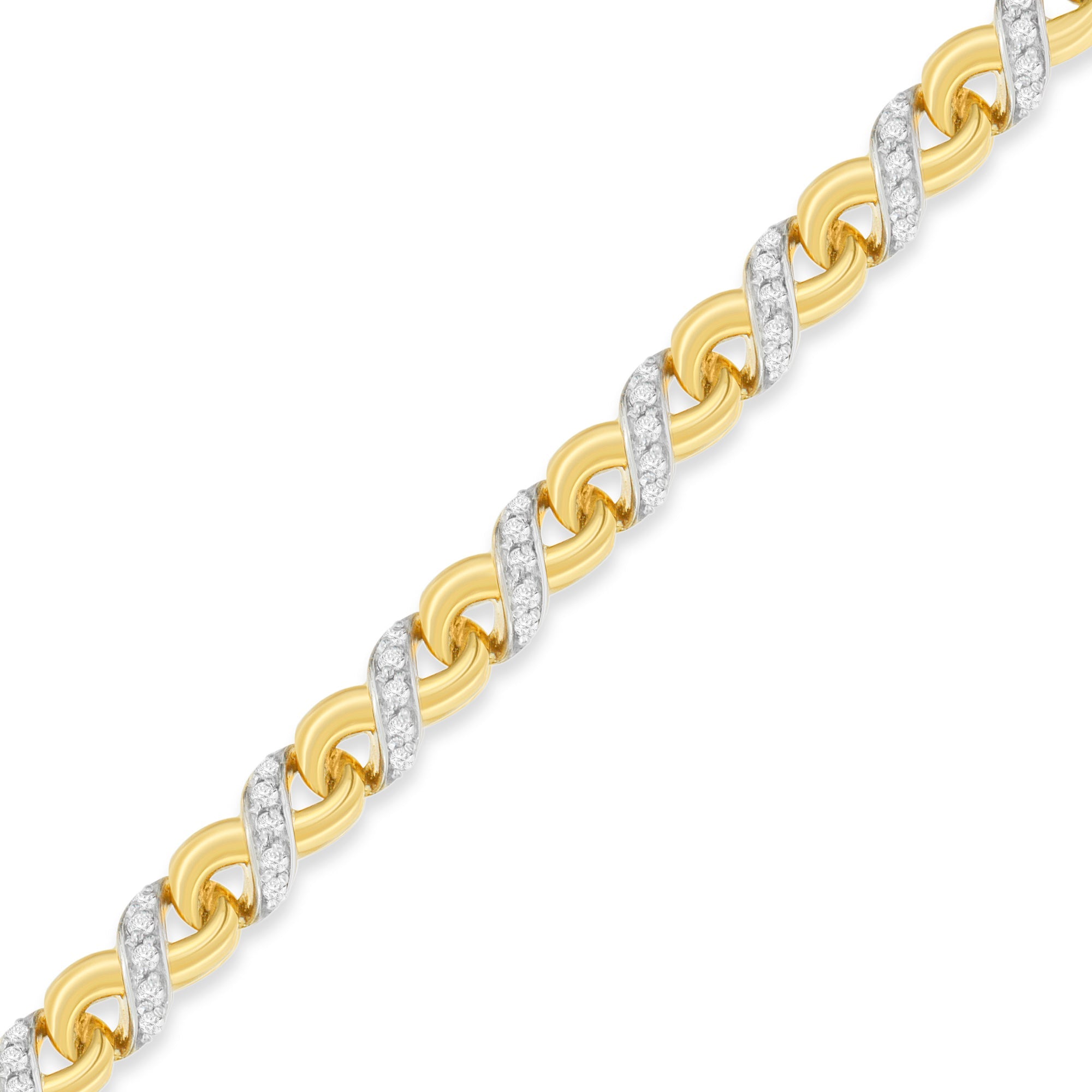 10K Yellow Gold 1 cttw Diamond Riviera Statement Pendant Necklace J-K, I2-I3 on sale at MyriadMart