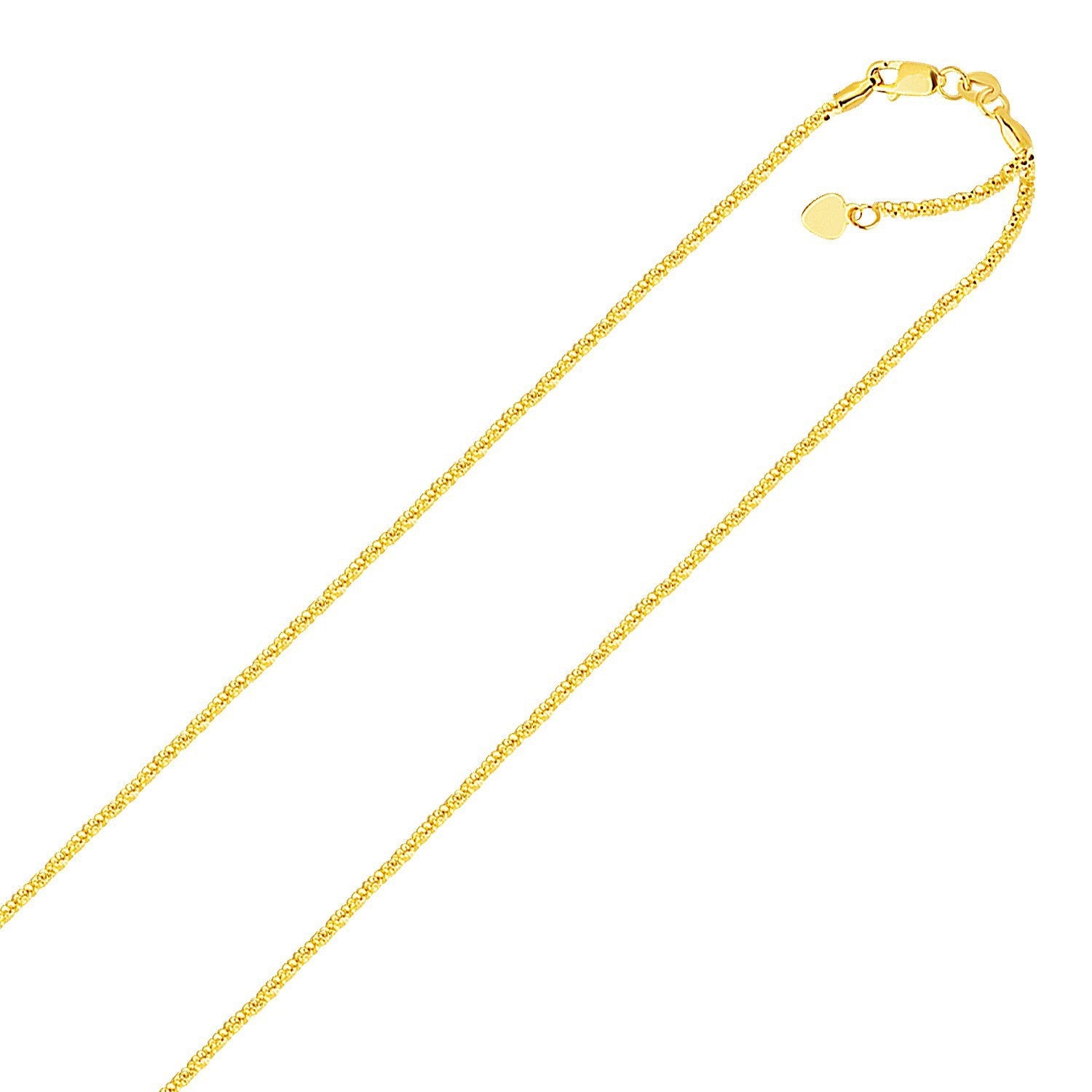 10k Yellow Gold Adjustable Sparkle Chain 1.5mm on sale at MyriadMart