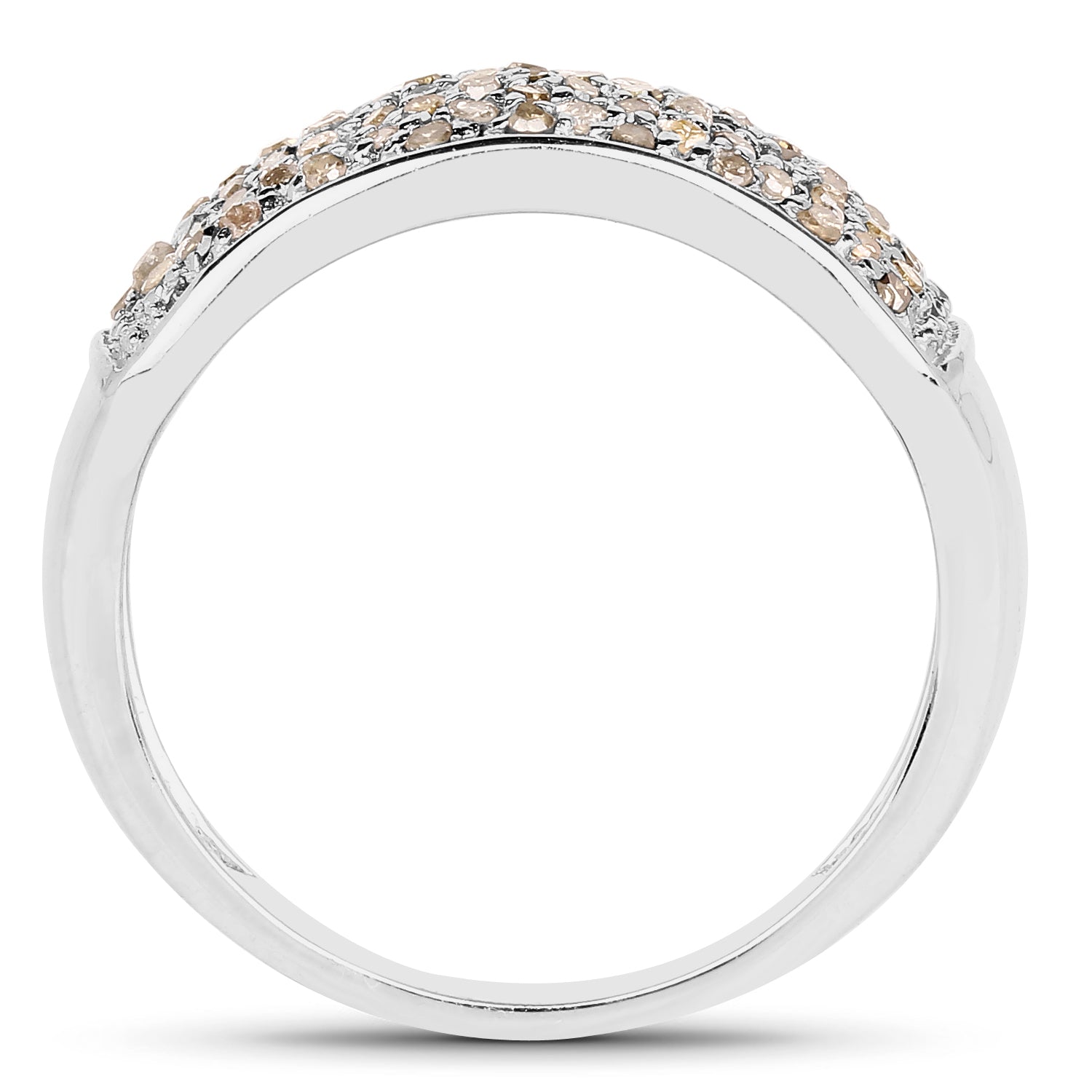 0.42 Carat Genuine White Diamond .925 Sterling Silver Ring on sale at MyriadMart