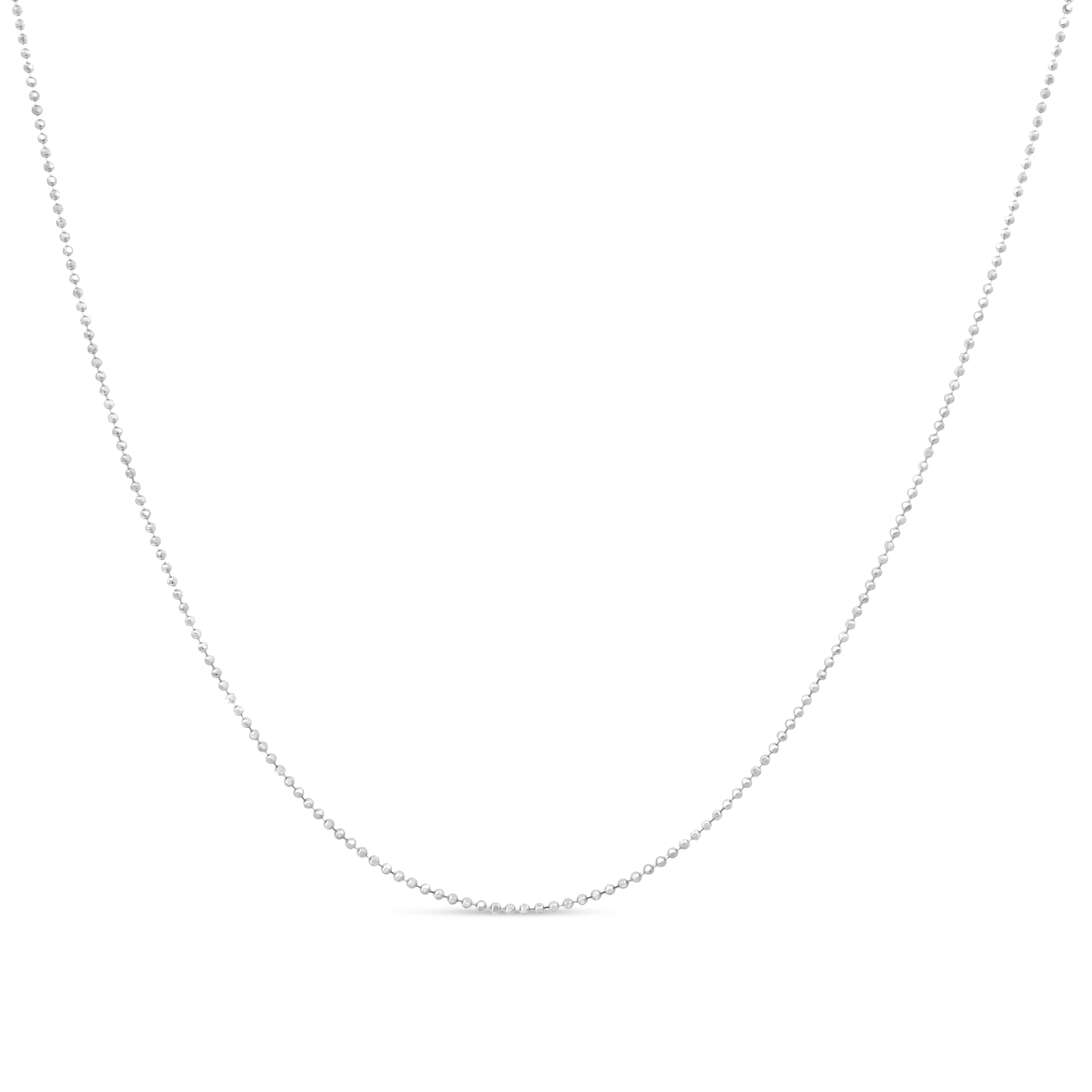 .925 Sterling Silver 0.7mm Slim and Dainty Unisex 18" Inch Ball Bead Chain Necklace on sale at MyriadMart