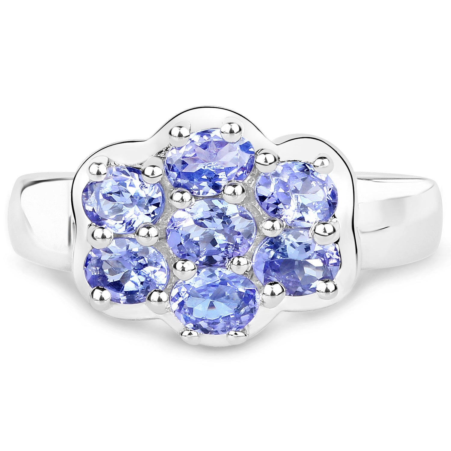 1.19 Carat Genuine Tanzanite .925 Sterling Silver Ring on sale at MyriadMart