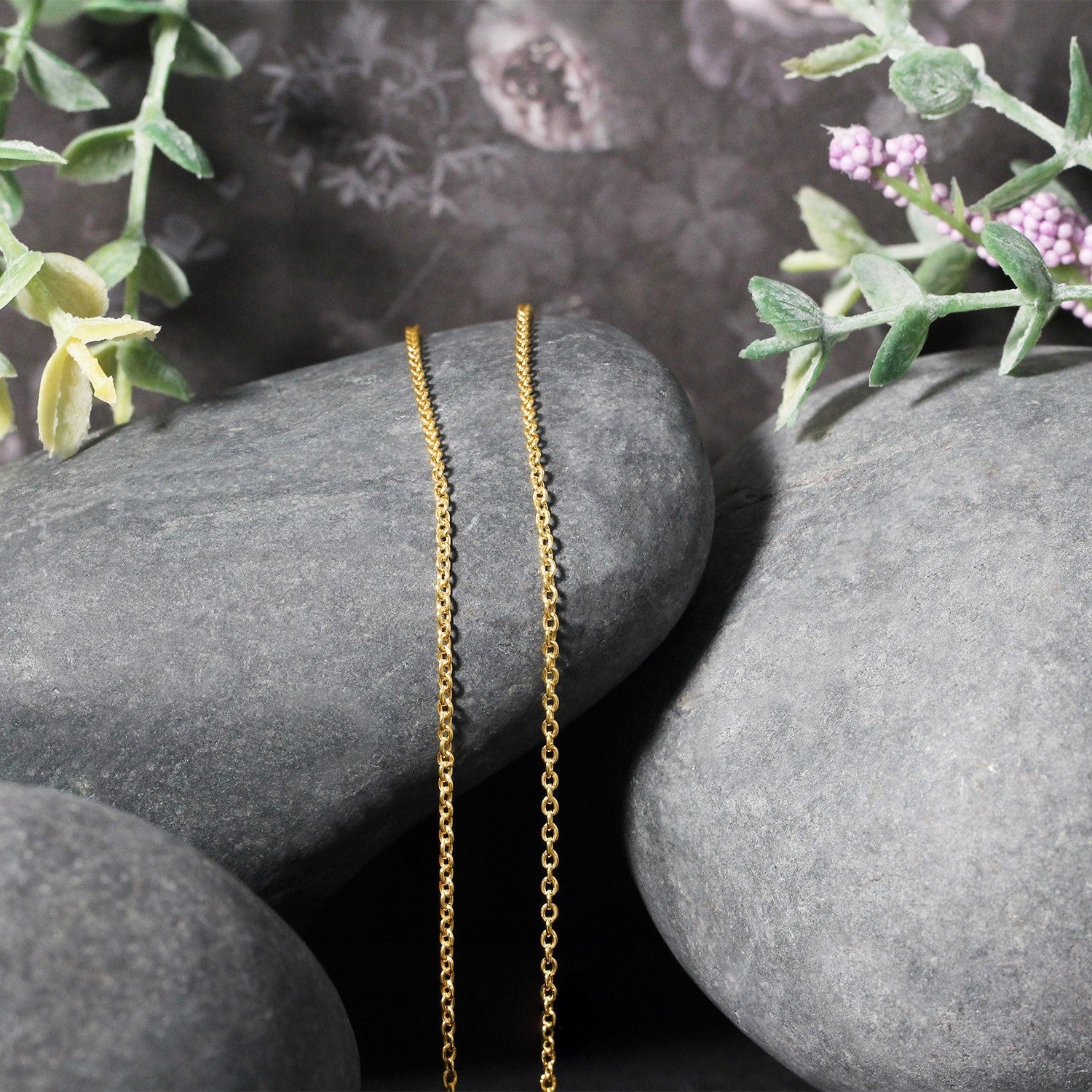 14k Yellow Gold Forsantina Lite Cable Link Chain 1.5mm on sale at MyriadMart