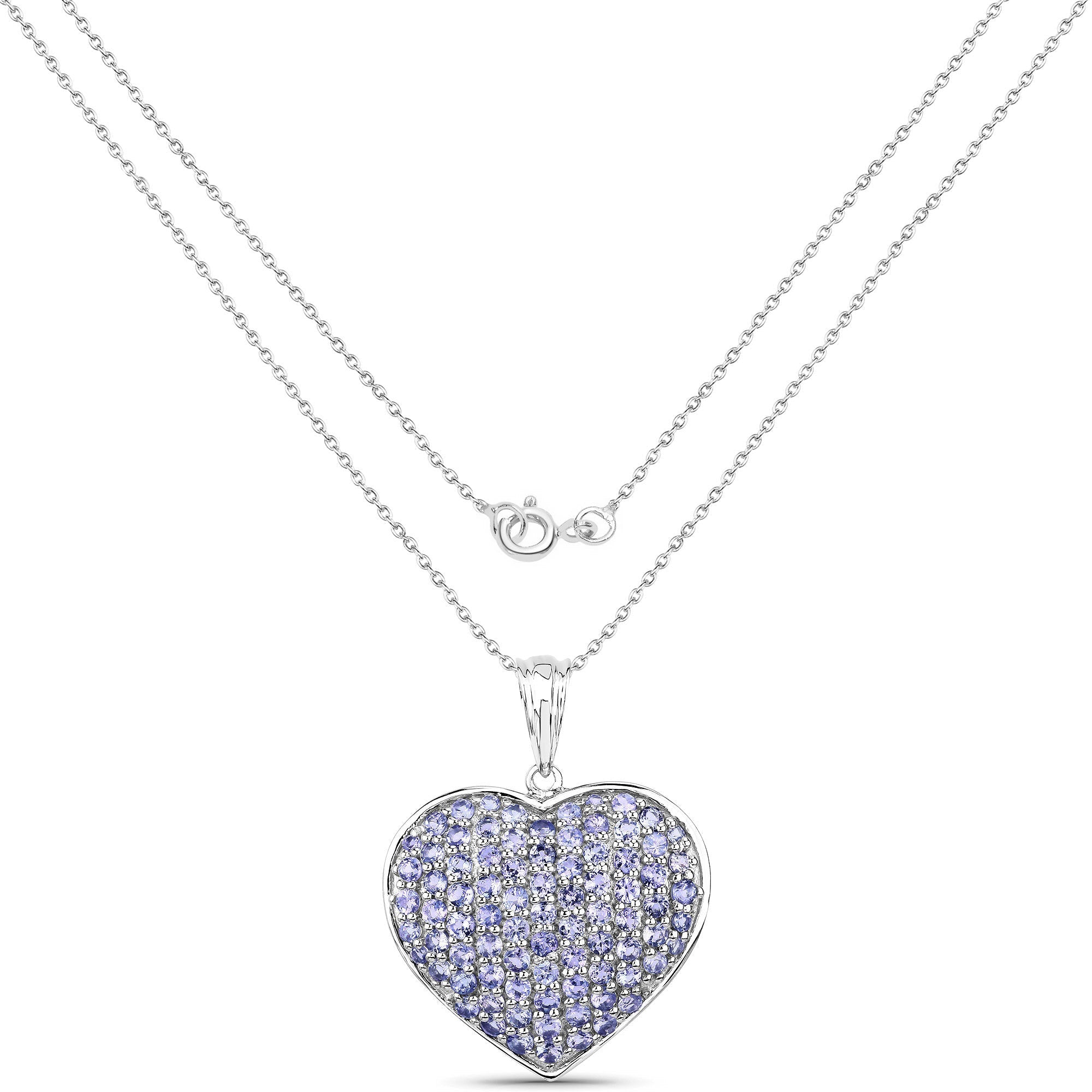 4.86 Carat Genuine Tanzanite .925 Sterling Silver Pendant on sale at MyriadMart