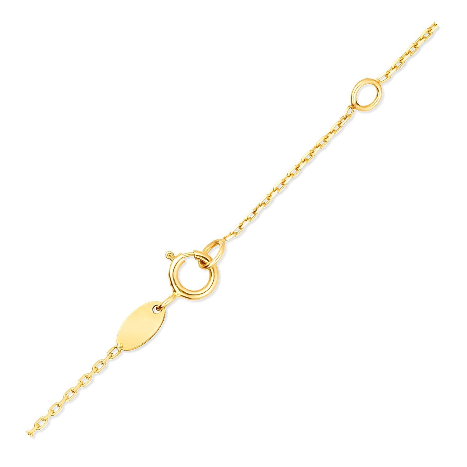 14k Yellow Gold Chain Necklace with Cross Stations on sale at MyriadMart