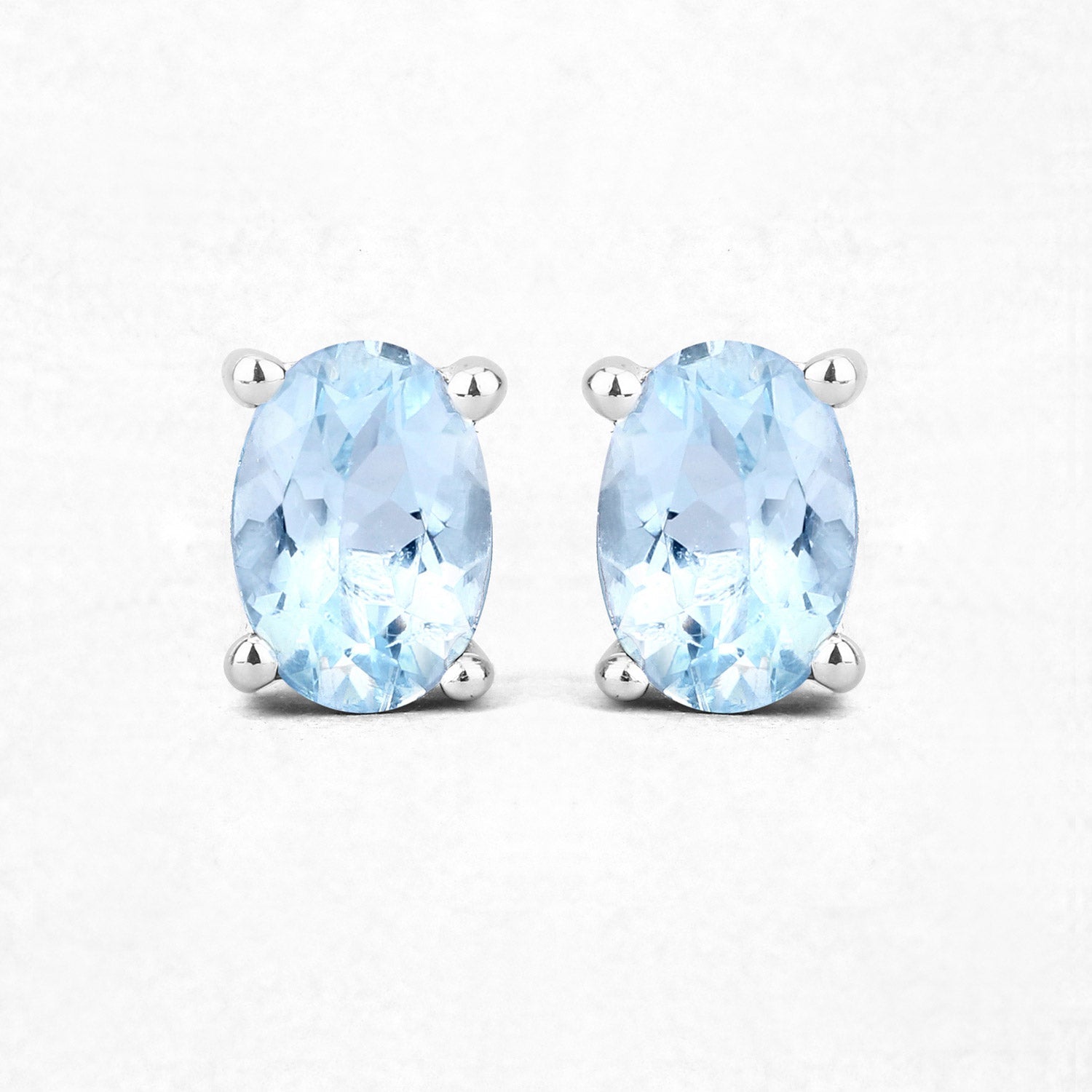 0.72 Carat Genuine Aquamarine .925 Sterling Silver Earrings on sale at MyriadMart