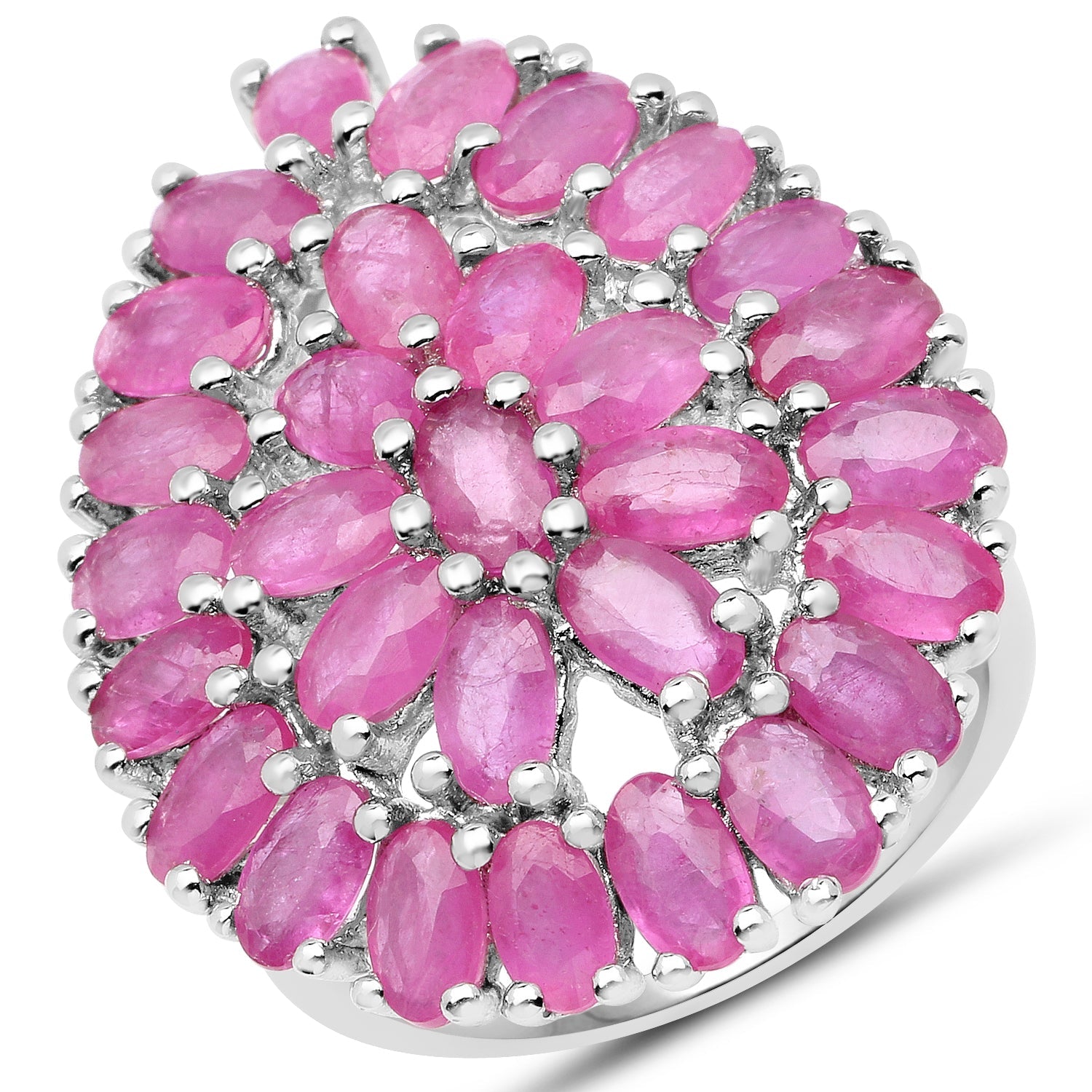 8.10 Carat Genuine Ruby .925 Sterling Silver Ring on sale at MyriadMart