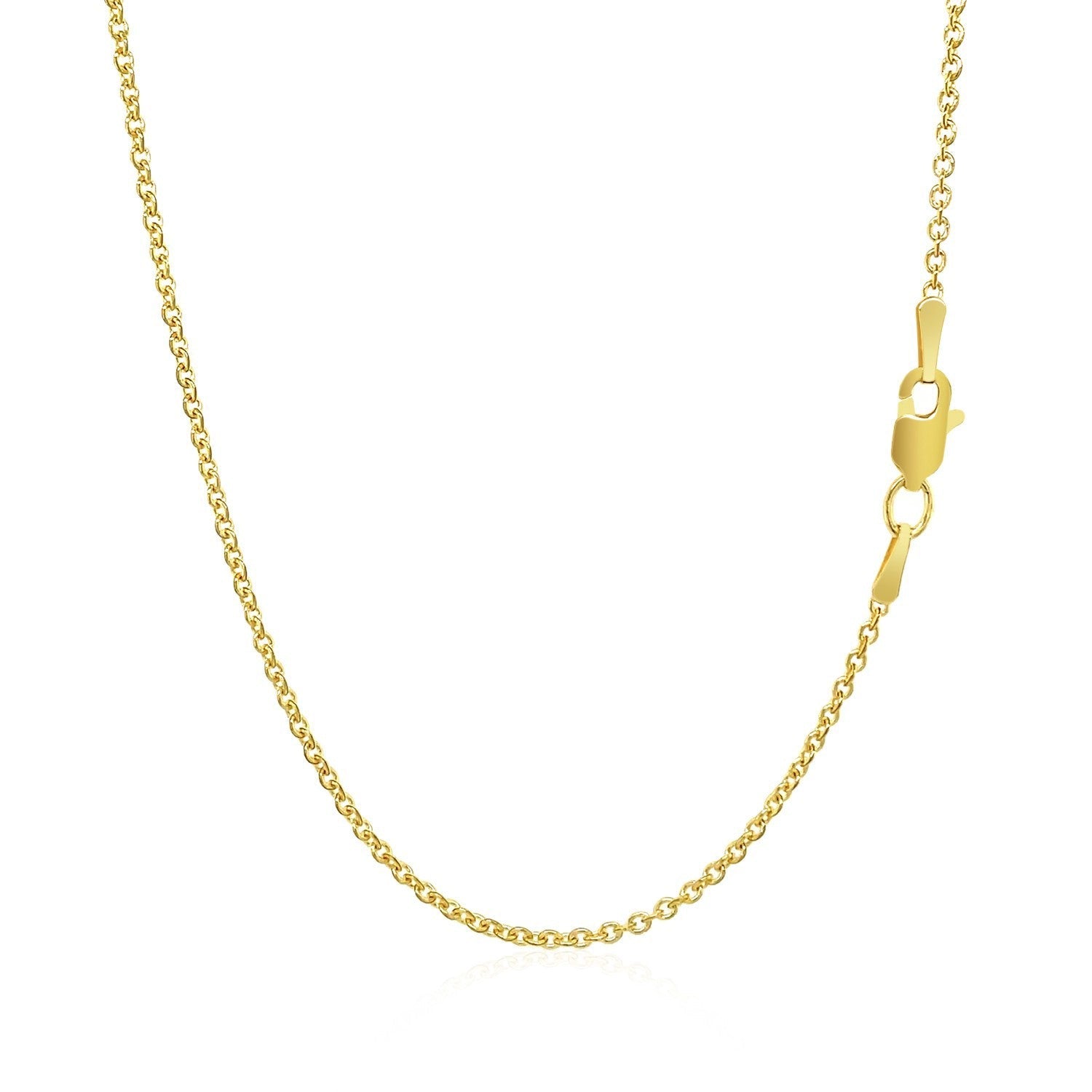 14k Yellow Gold Forsantina Lite Cable Link Chain 1.5mm on sale at MyriadMart