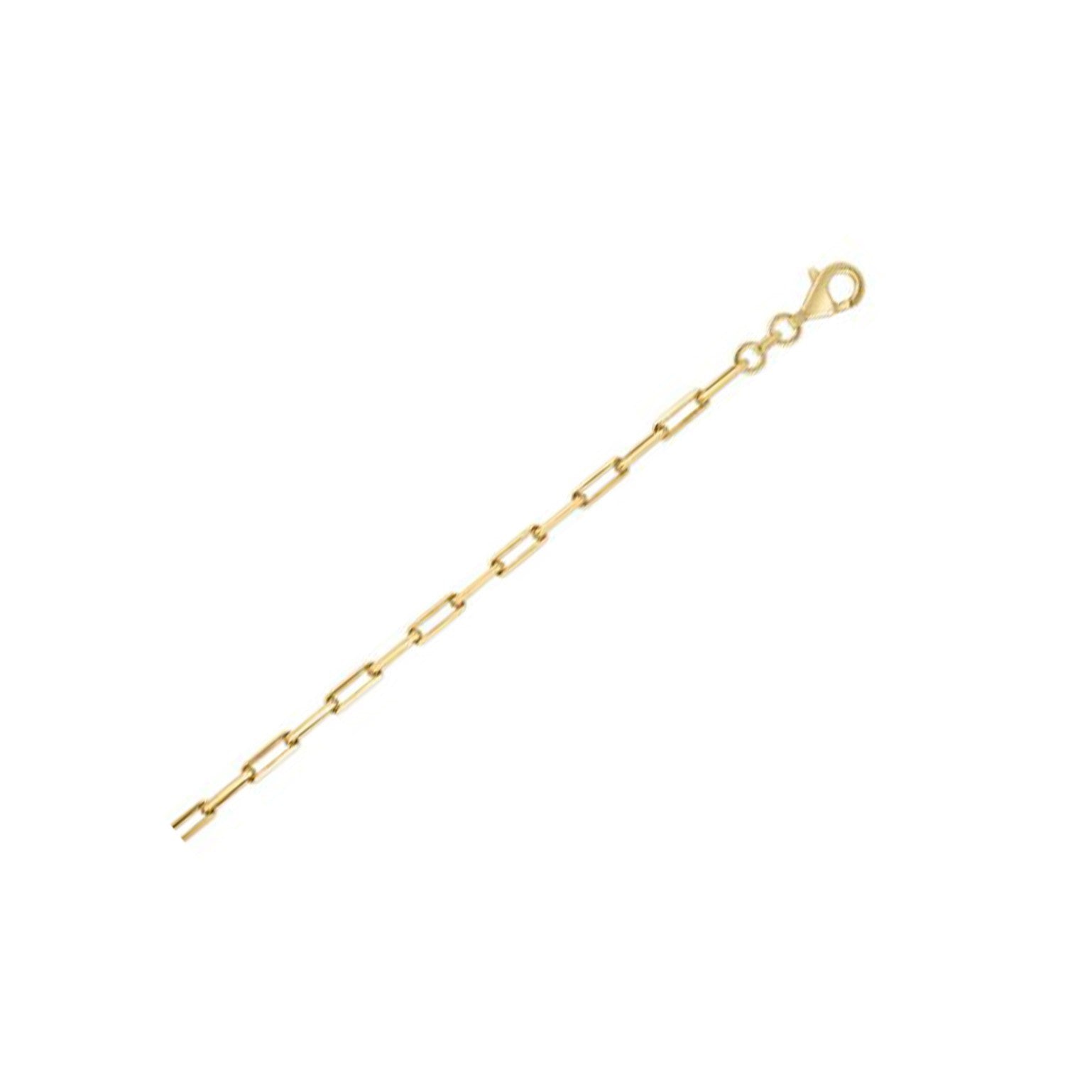 Sterling Silver Gold Plated Paperclip Chain 2.95 mm on sale at MyriadMart