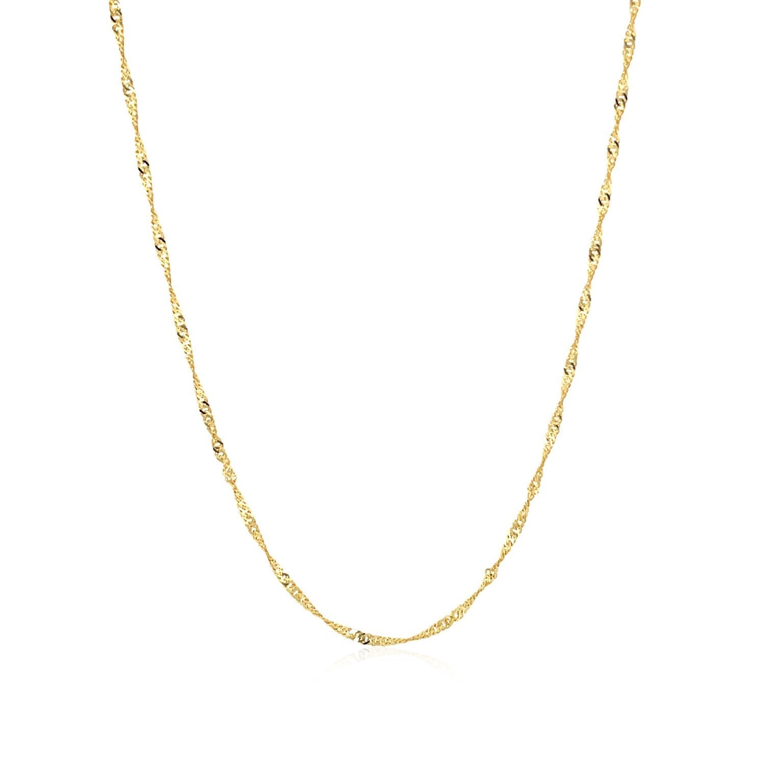 14k Yellow Gold Singapore Chain 1.5mm on sale at MyriadMart