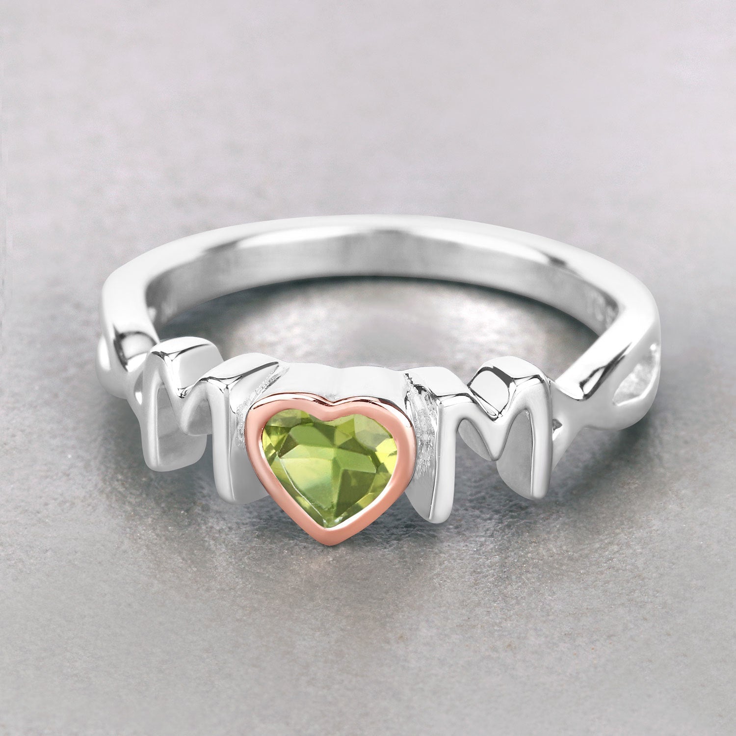 0.44 Carat Genuine Peridot .925 Sterling Silver Ring on sale at MyriadMart