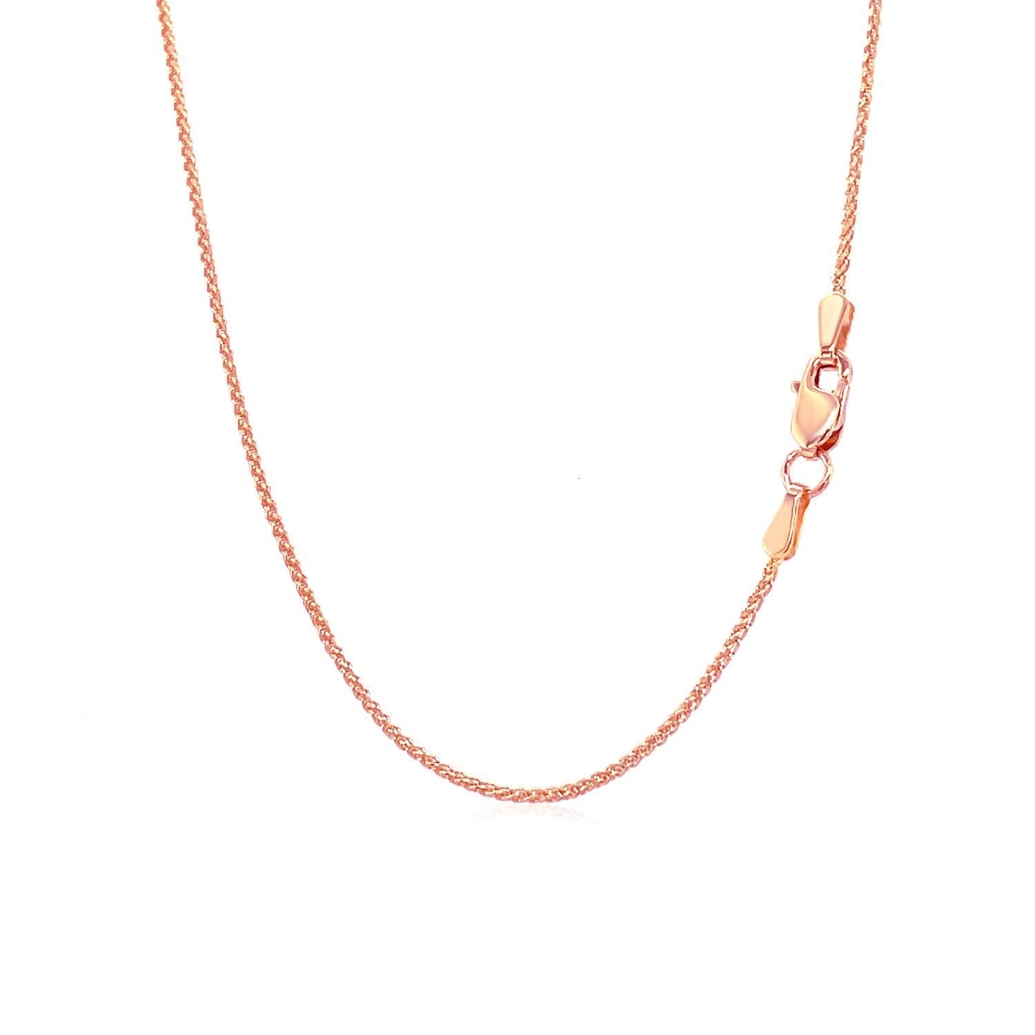 14k Rose Gold Round Wheat Chain 1.00 mm on sale at MyriadMart