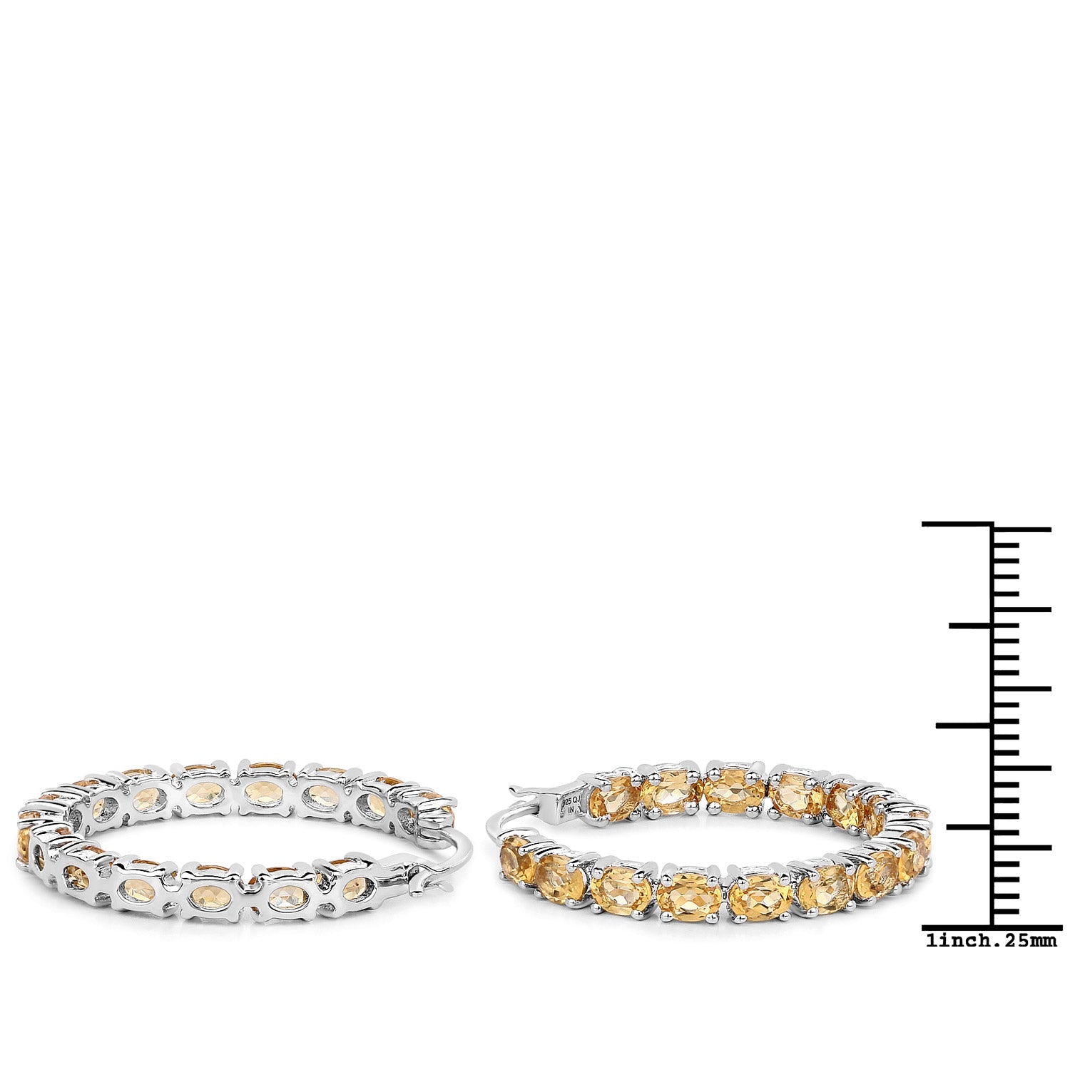 4.80 Carat Genuine Citrine .925 Sterling Silver Earrings on sale at MyriadMart