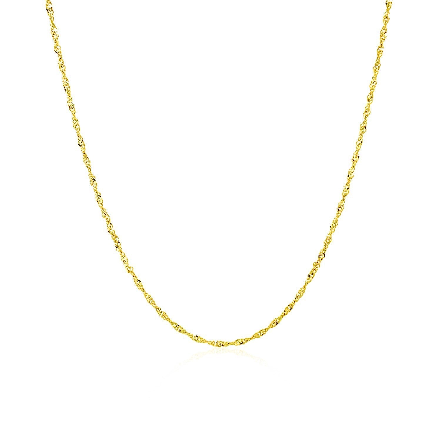 14k Yellow Gold Singapore Chain 1.0mm on sale at MyriadMart