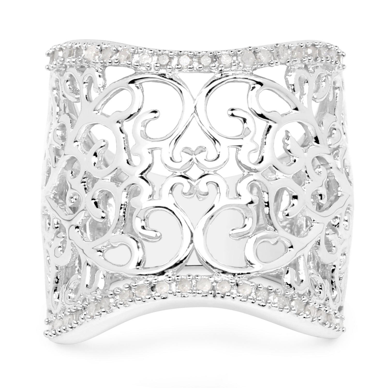 0.25 Carat Genuine White Diamond .925 Sterling Silver Ring on sale at MyriadMart