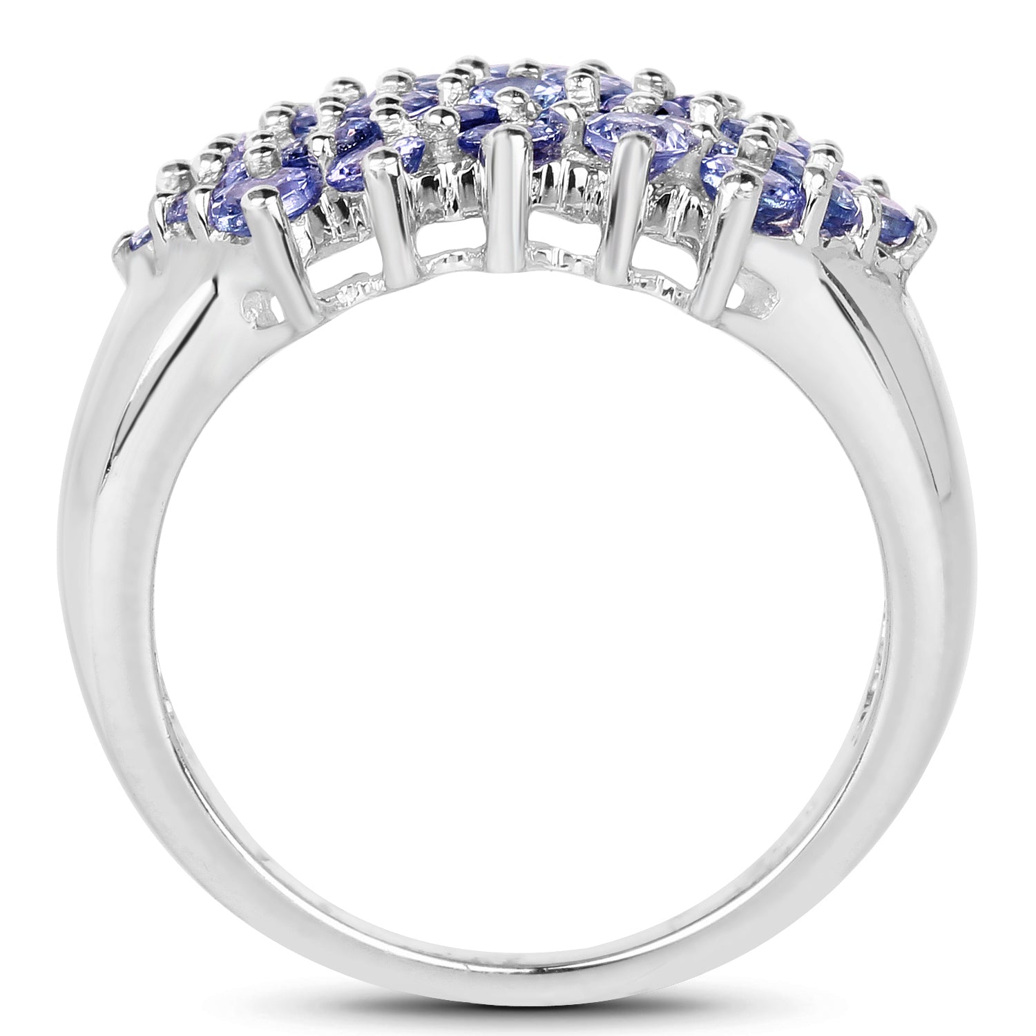 2.03 Carat Genuine Tanzanite .925 Sterling Silver Ring on sale at MyriadMart