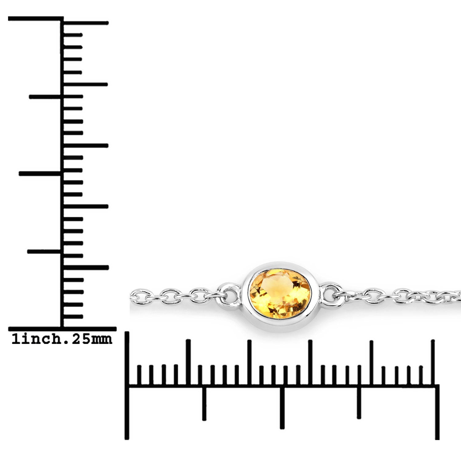 1.83 Carat Genuine Multi Stones .925 Sterling Silver Bracelet on sale at MyriadMart