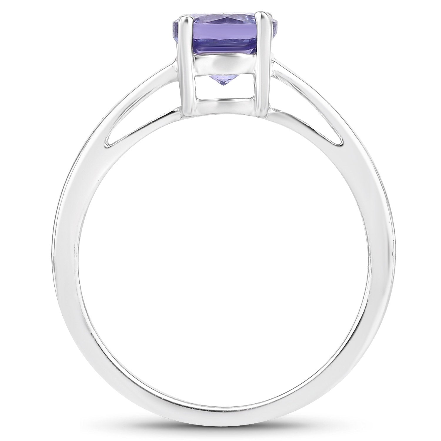 0.95 Carat Genuine Tanzanite .925 Sterling Silver Ring on sale at MyriadMart